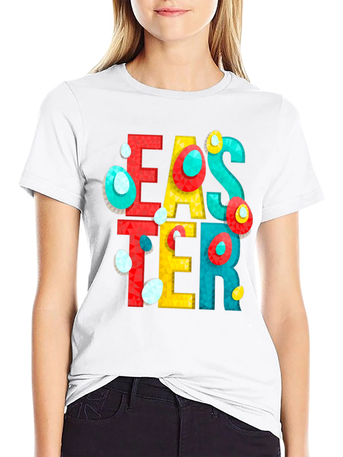 Easter Egg Hunt T-Shirt - Geometric Design