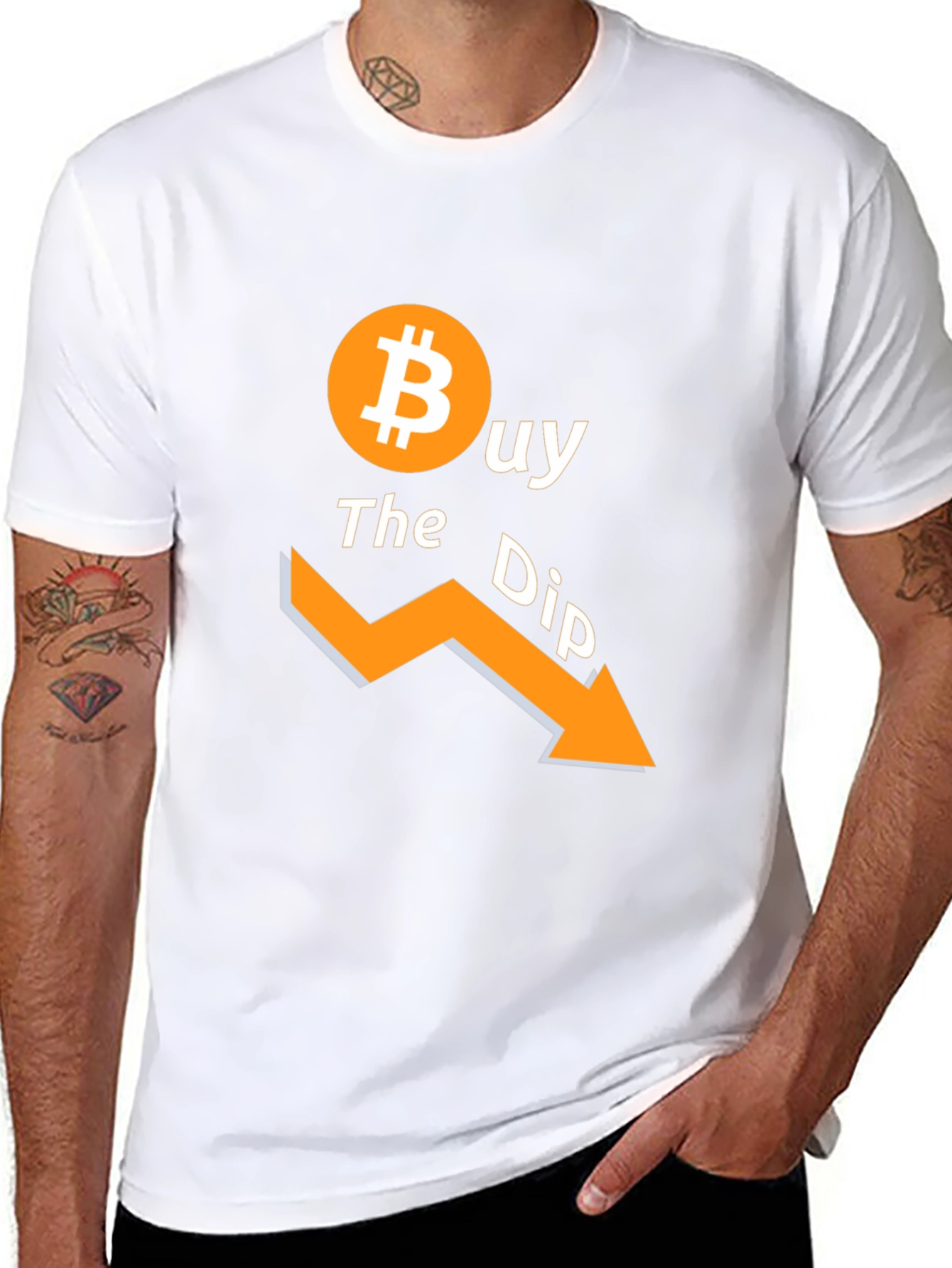Buy the Dip Bitcoin Black T-Shirt