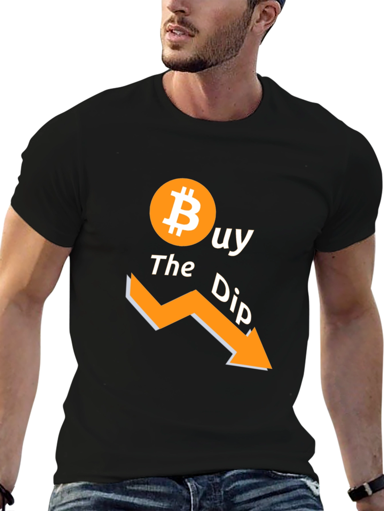 Buy the Dip Bitcoin Black T-Shirt