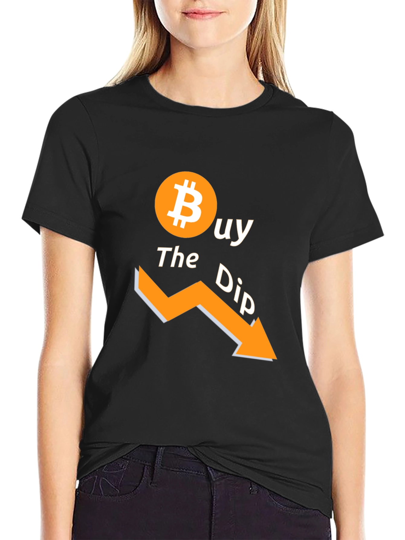 Buy the Dip Bitcoin Black T-Shirt