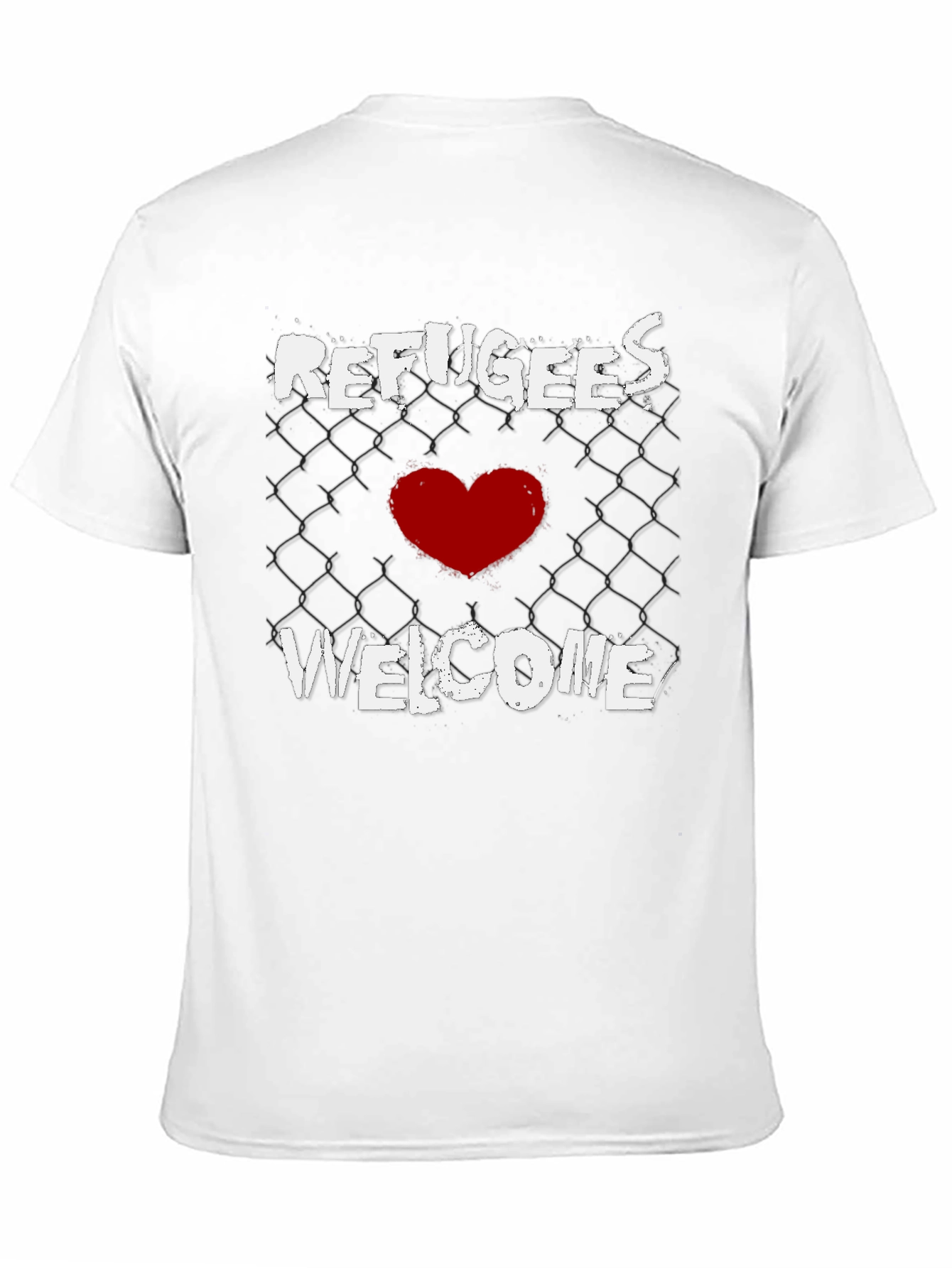 Refugees Welcome Graphic Tee - Black