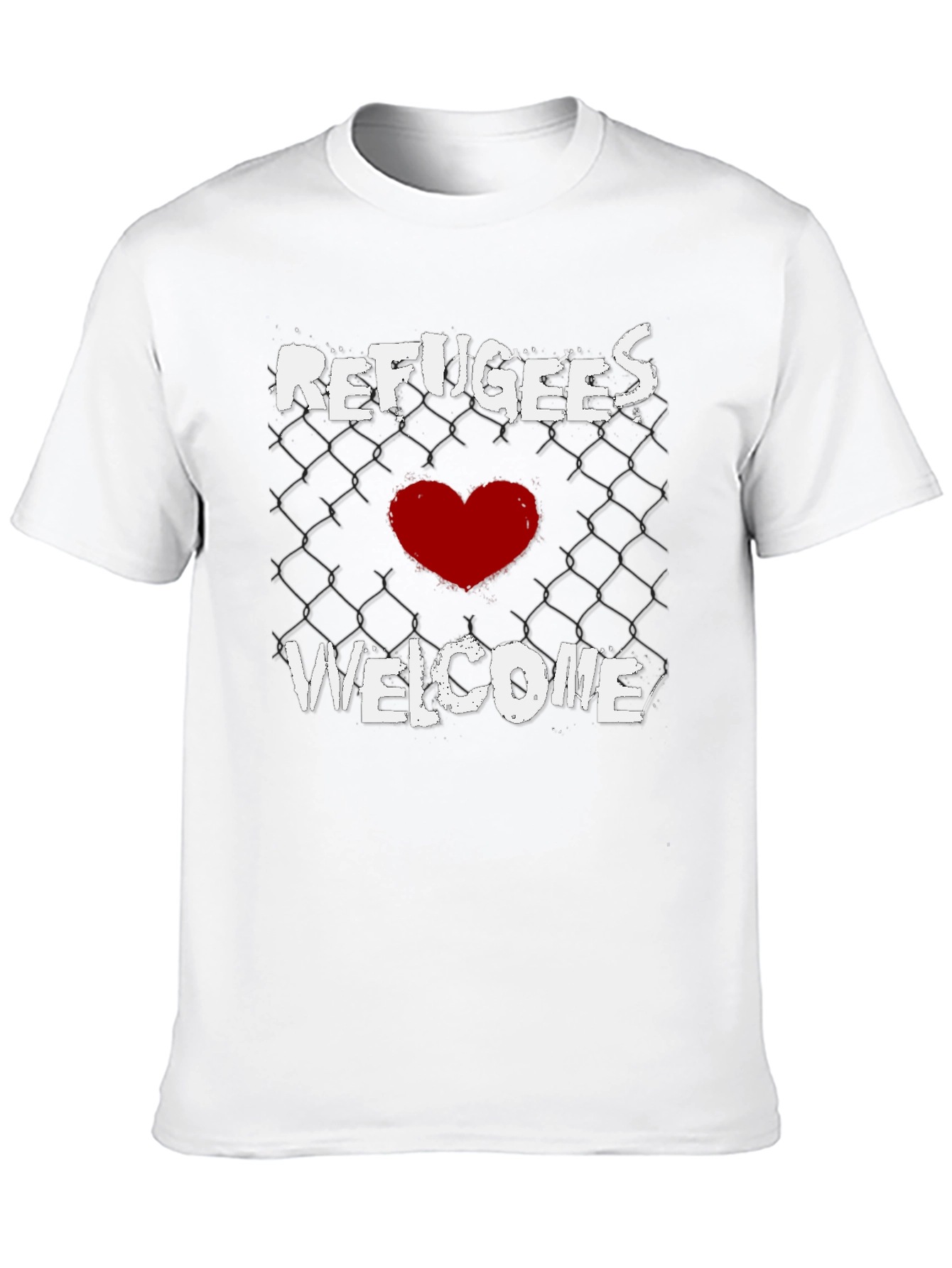 Refugees Welcome Graphic Tee - Black