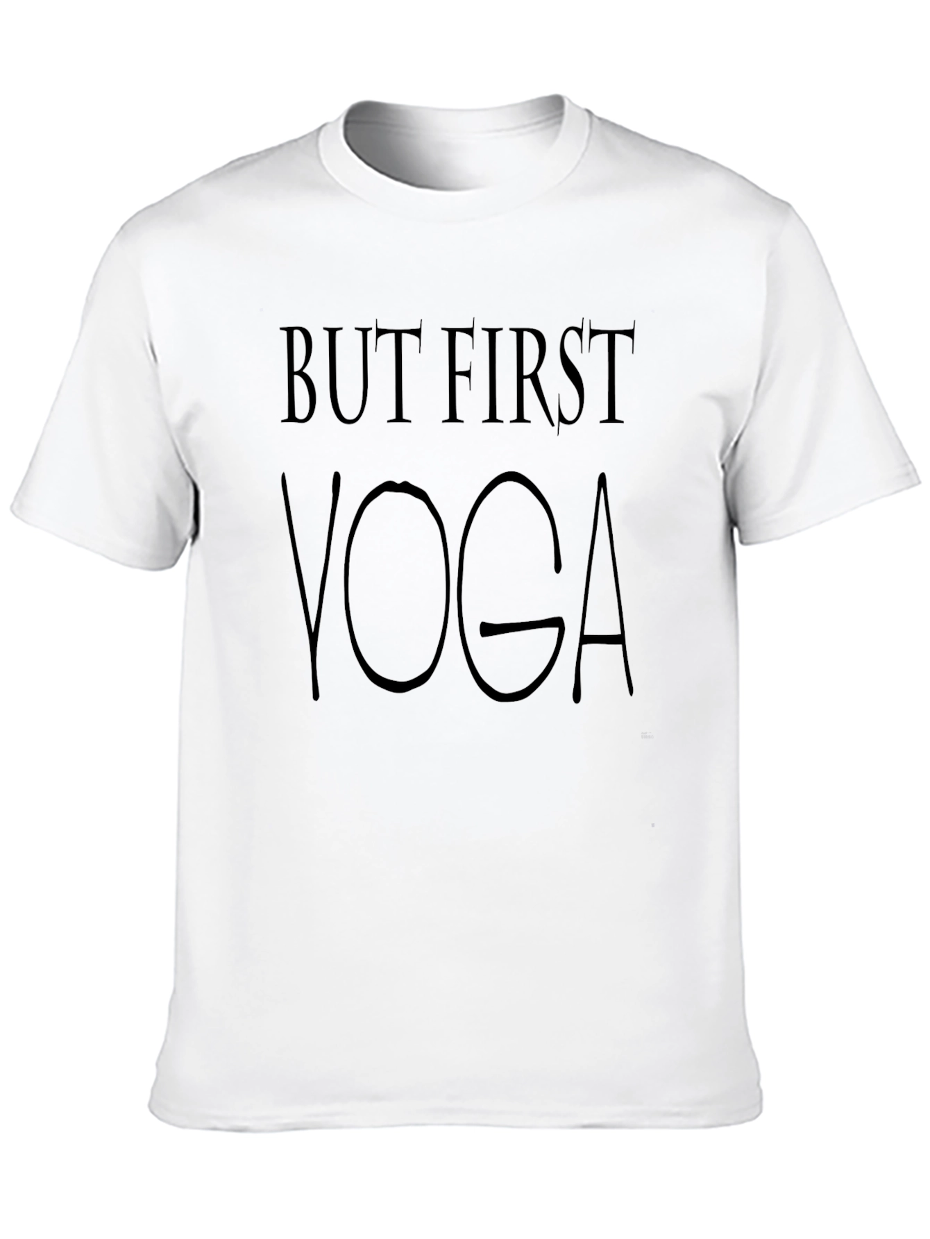 But First Yoga - Casual Black T-Shirt