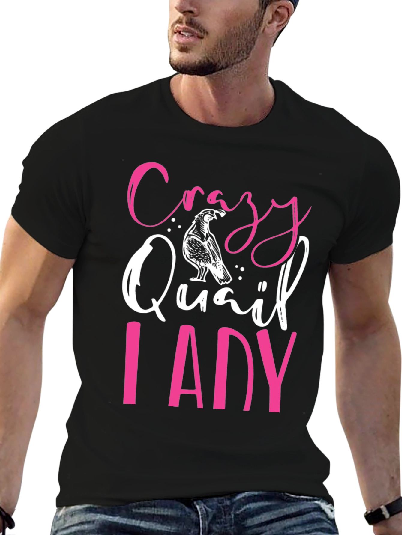 Crazy Quail Lady Graphic Tee - Black T-Shirt