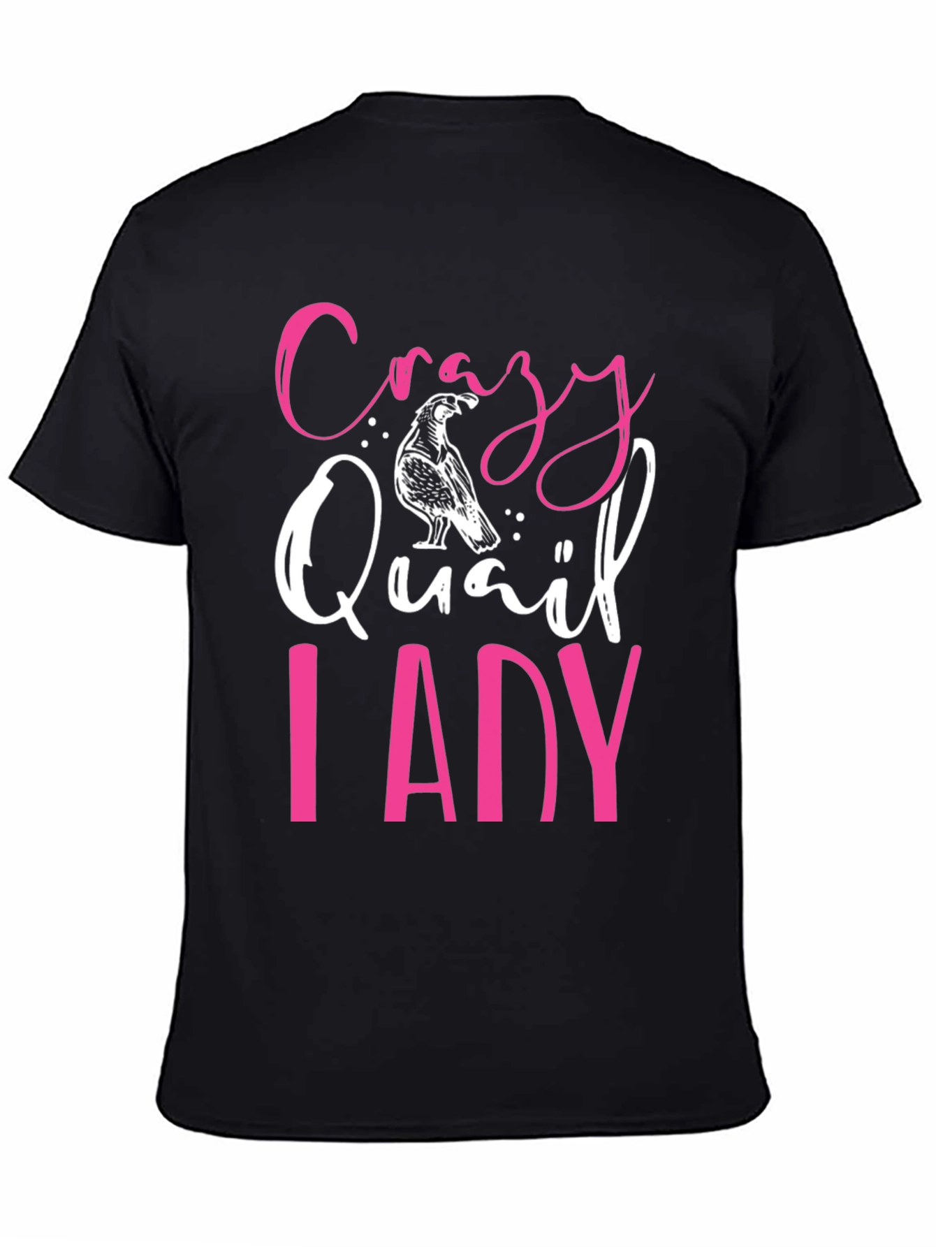 Crazy Quail Lady Graphic Tee - Black T-Shirt