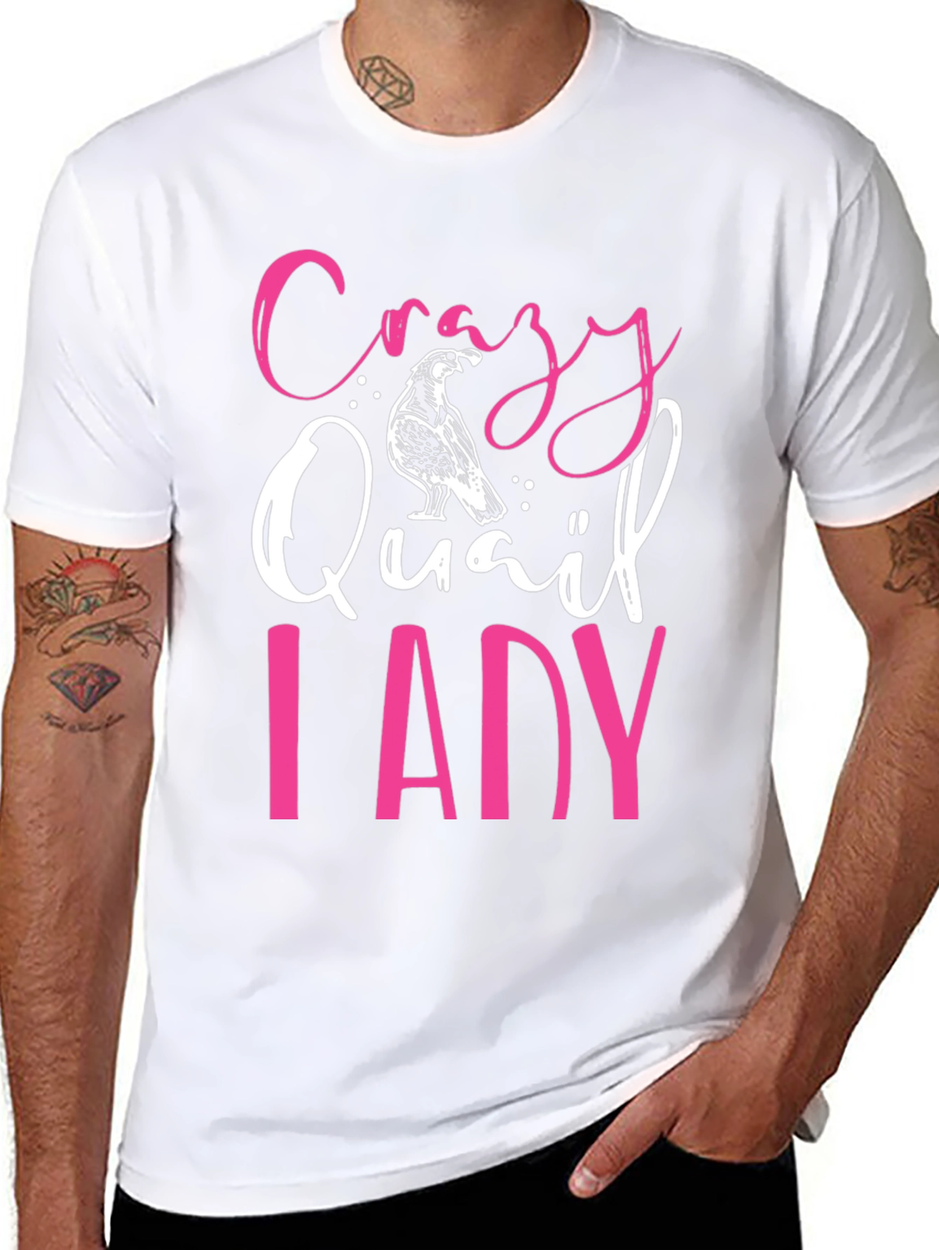 Crazy Quail Lady Graphic Tee - Black T-Shirt
