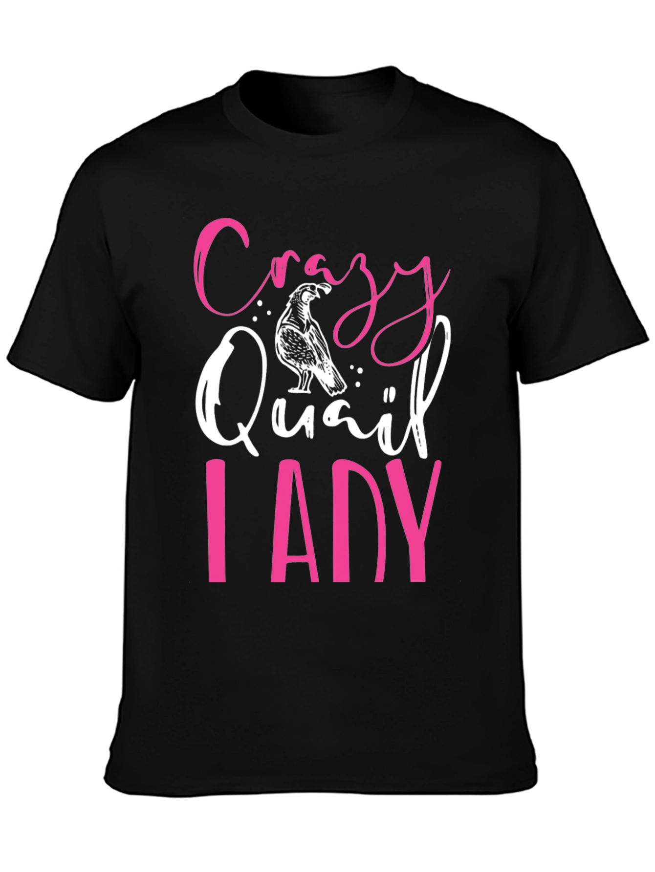 Crazy Quail Lady Graphic Tee - Black T-Shirt