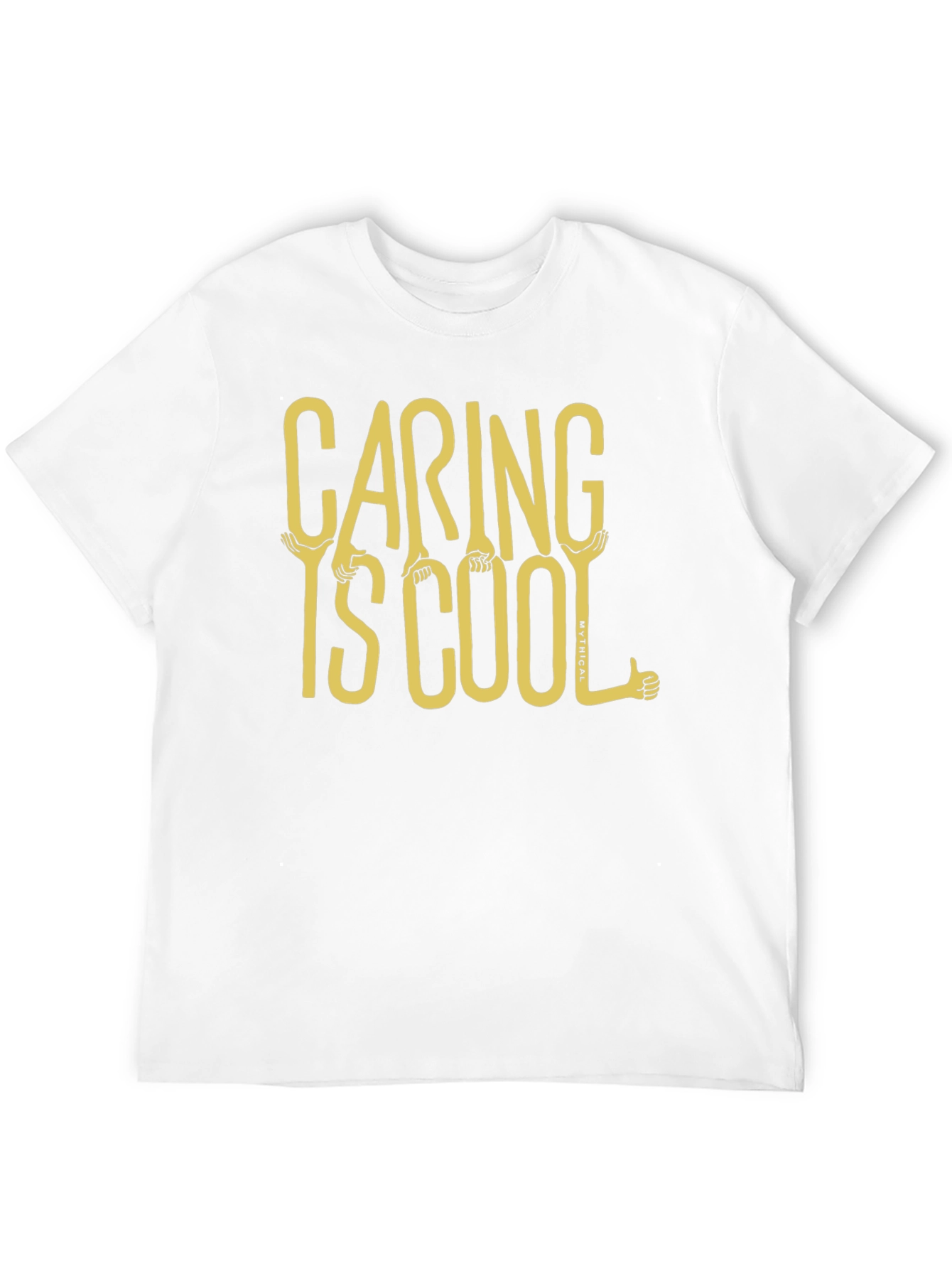 Caring is Cool Graphic Tee - Black Casual T-Shirt