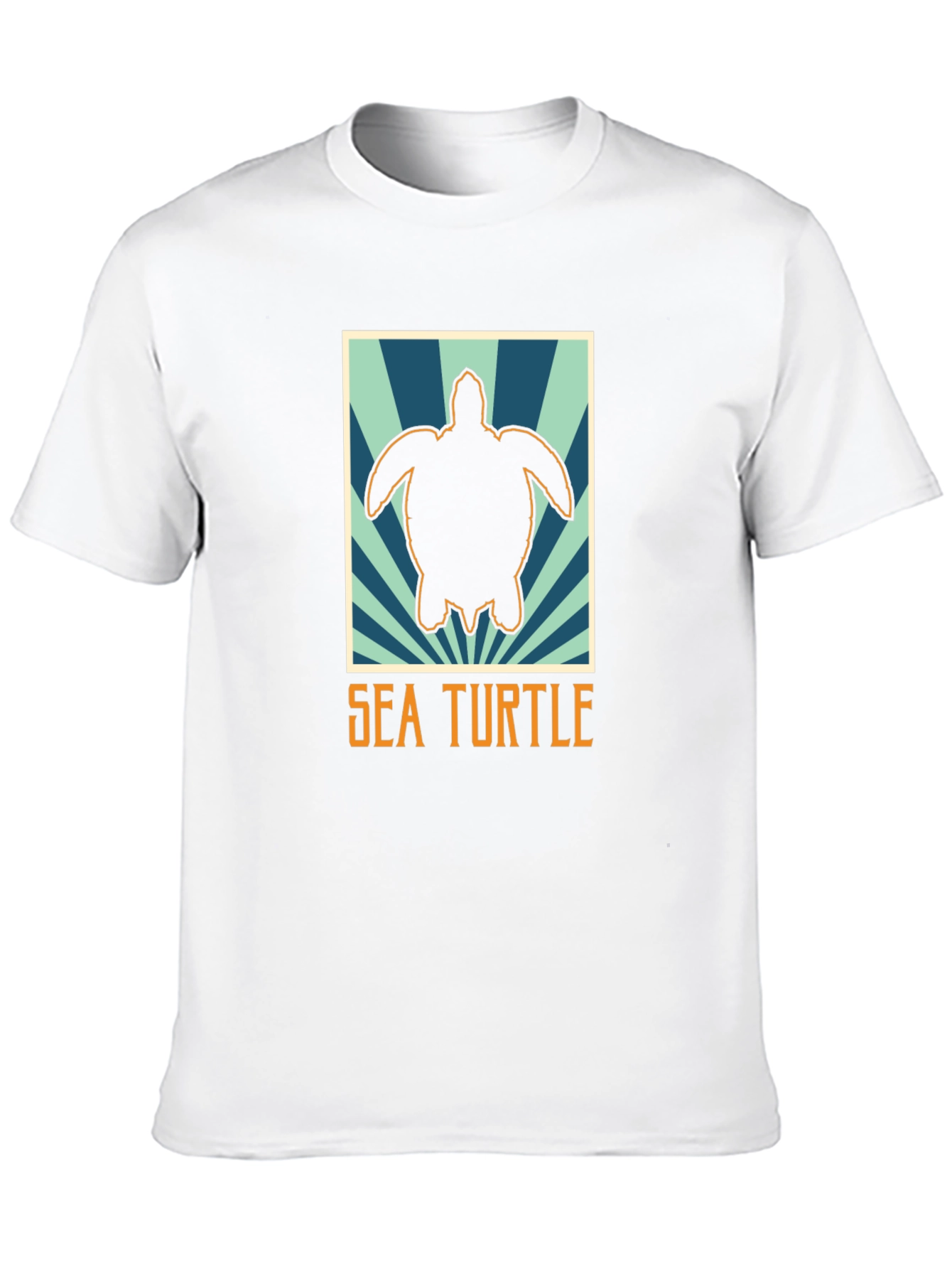 Sea Turtle Graphic Tee - Black Cotton T-Shirt