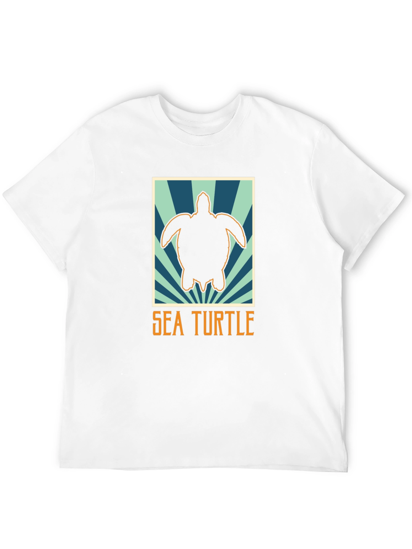 Sea Turtle Graphic Tee - Black Cotton T-Shirt