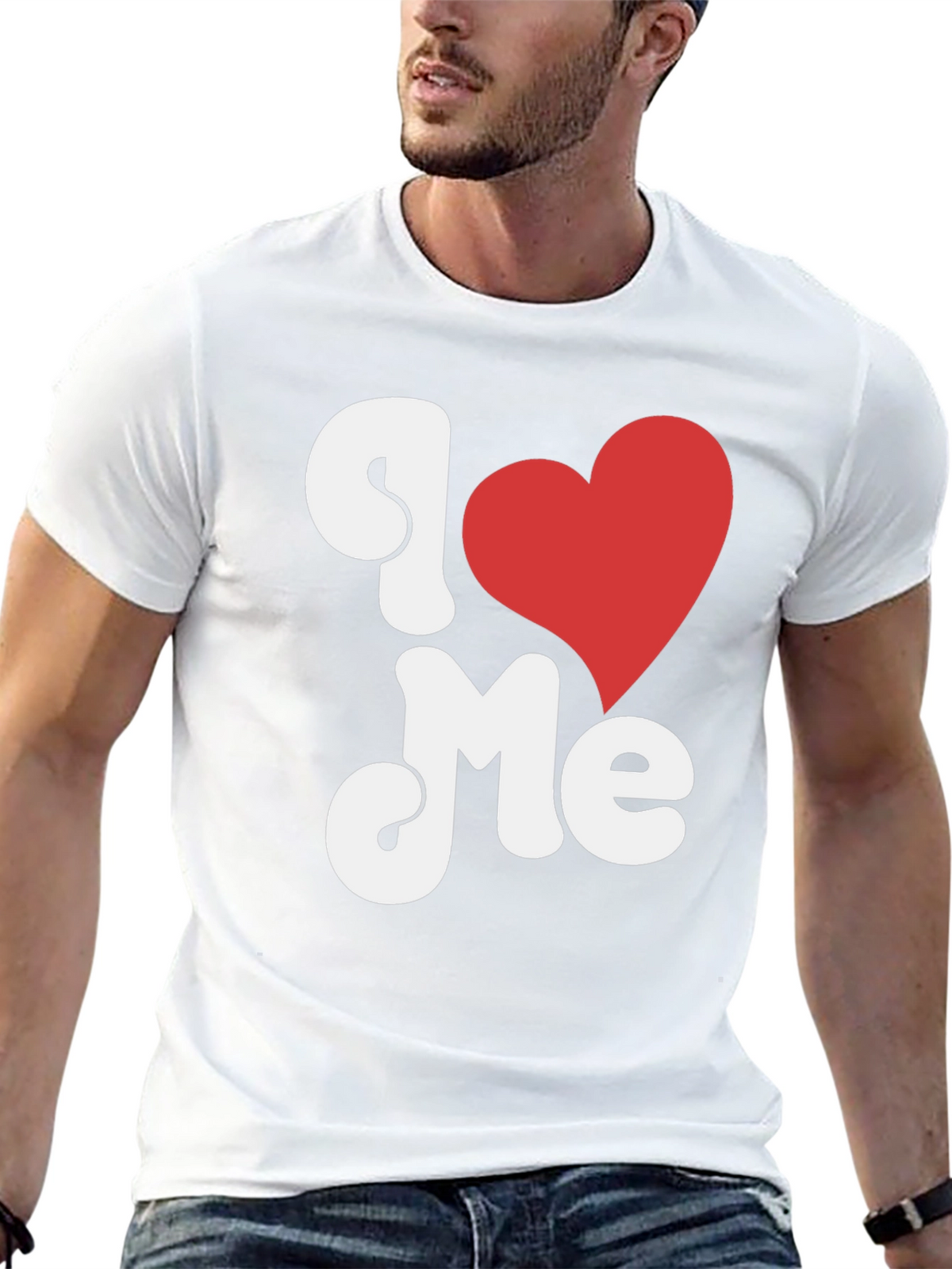I Heart Me Black Graphic Tee