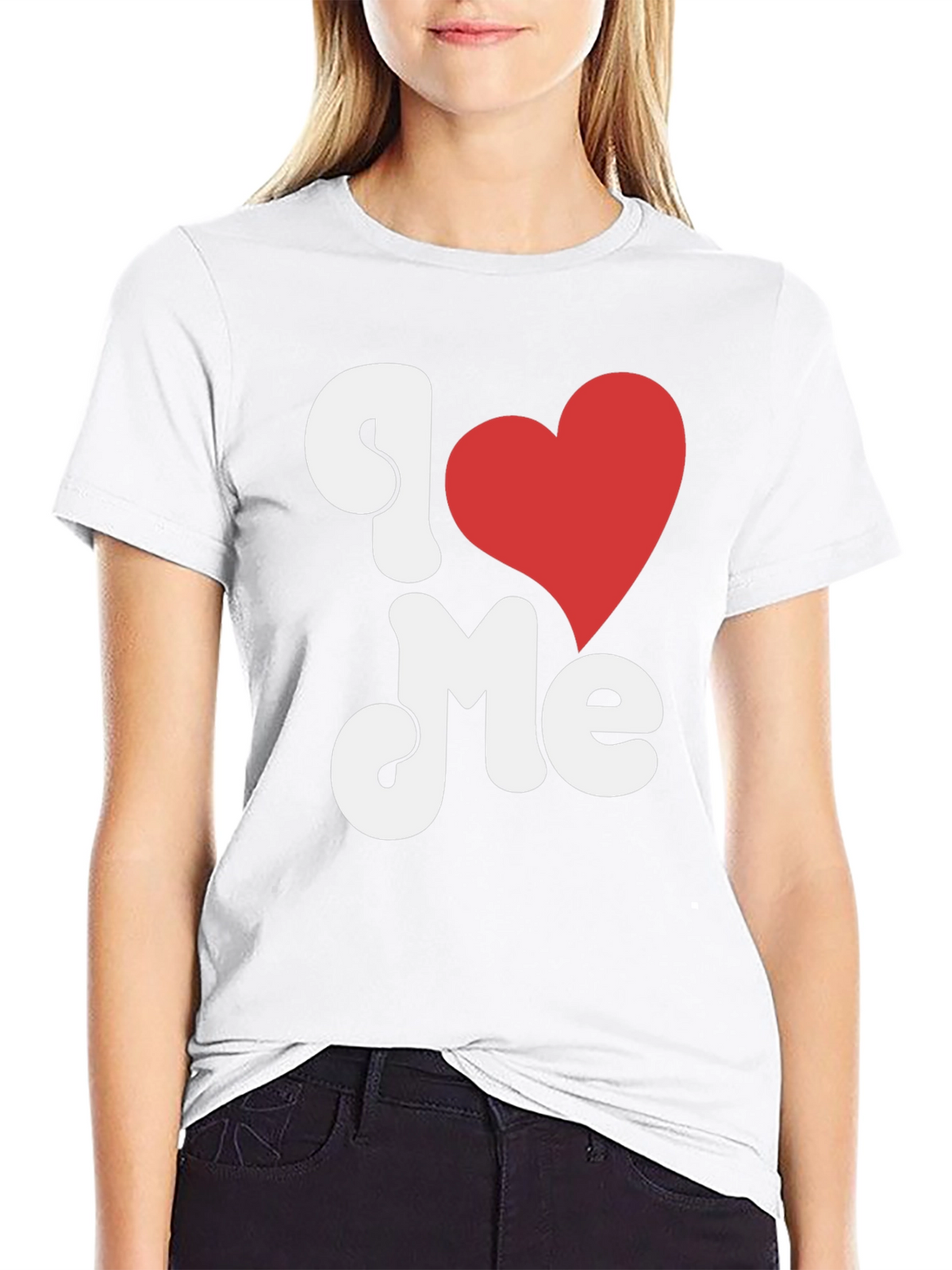I Heart Me Black Graphic Tee