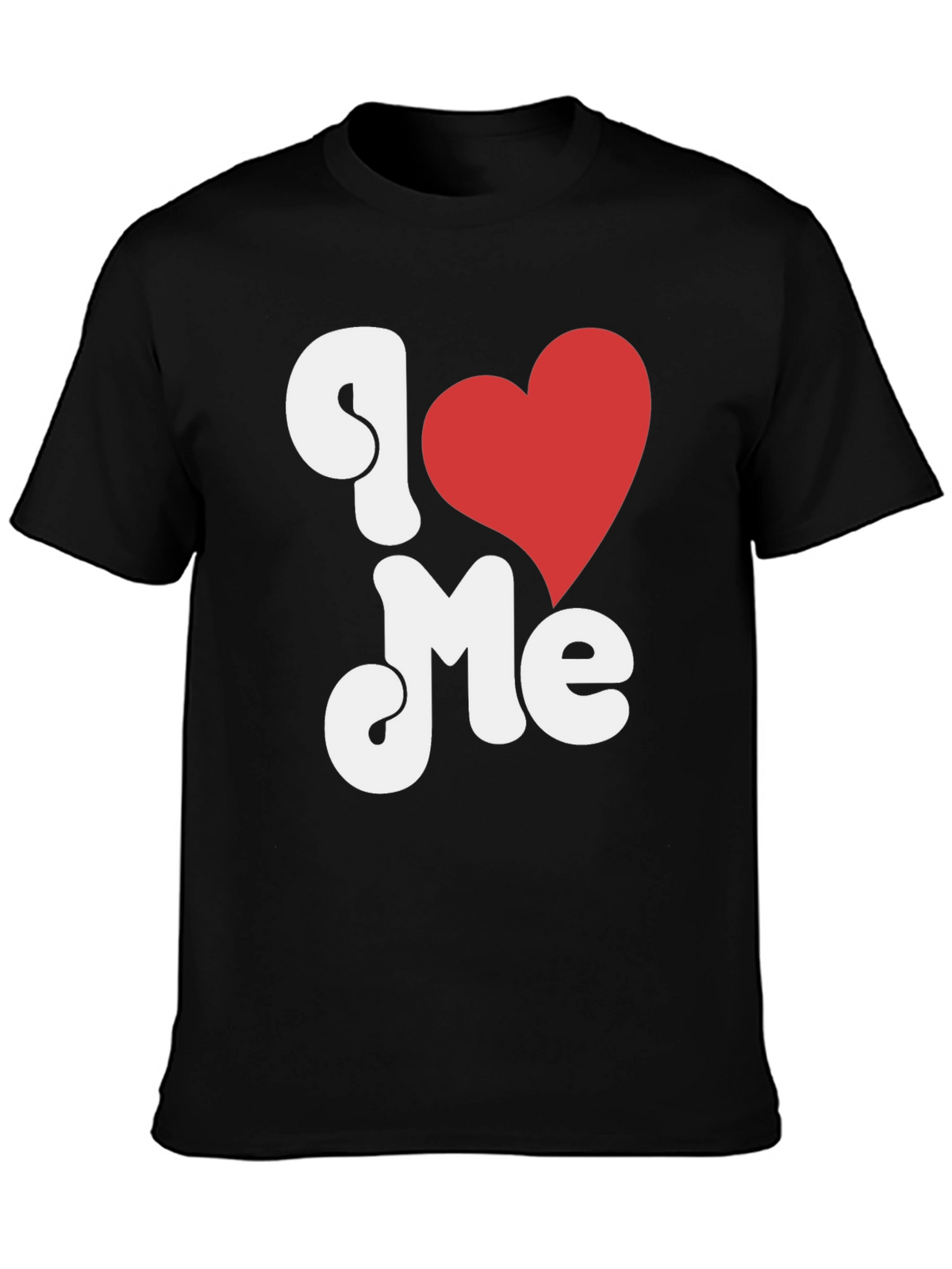 I Heart Me Black Graphic Tee