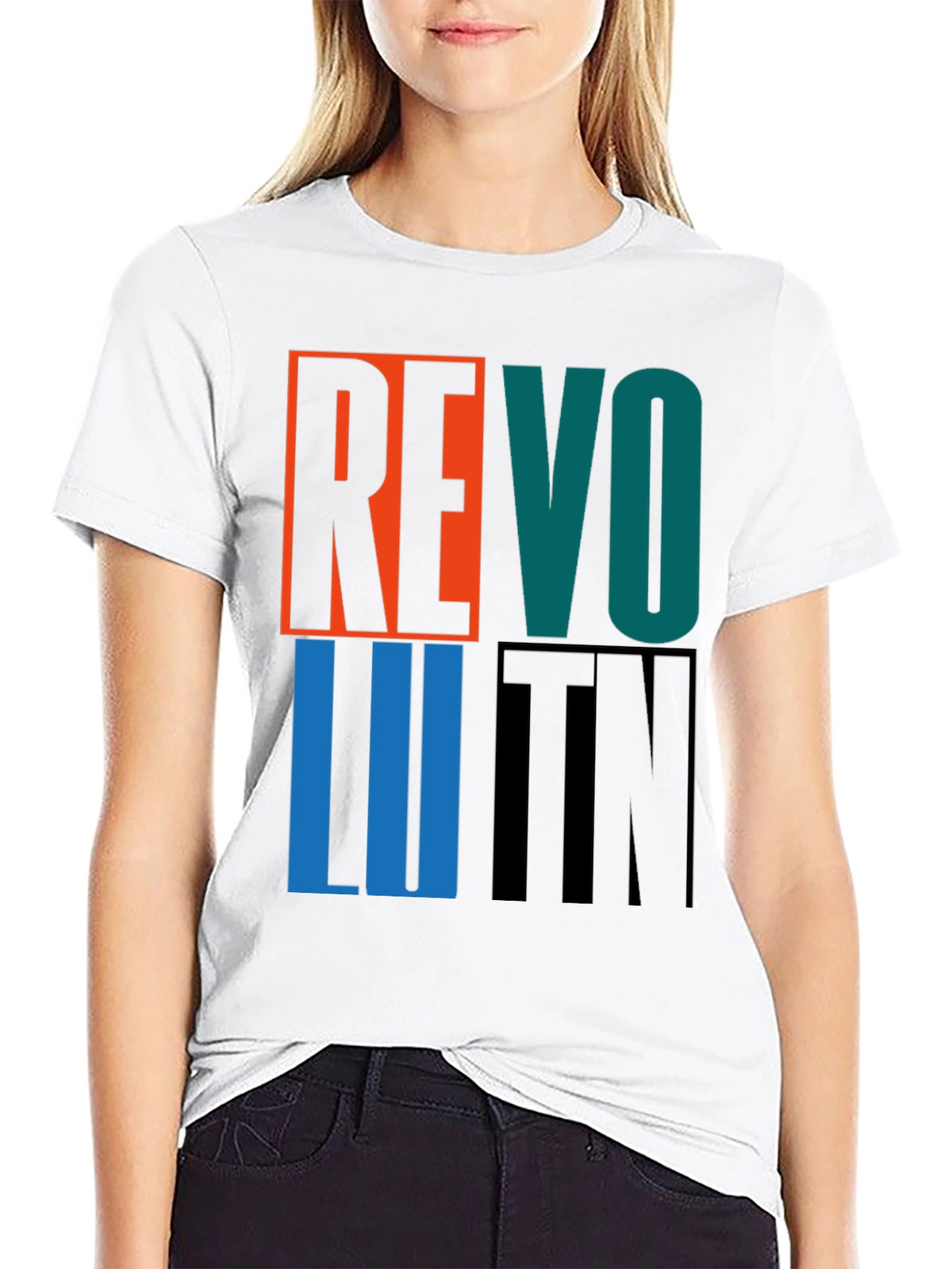 Revolution Graphic Print Crew Neck T-Shirt
