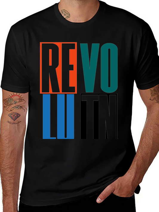 Revolution Graphic Print Crew Neck T-Shirt