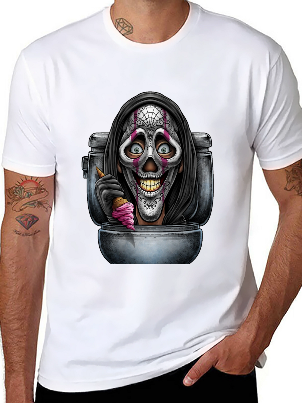 Grim Reaper Toilet Humor T-Shirt