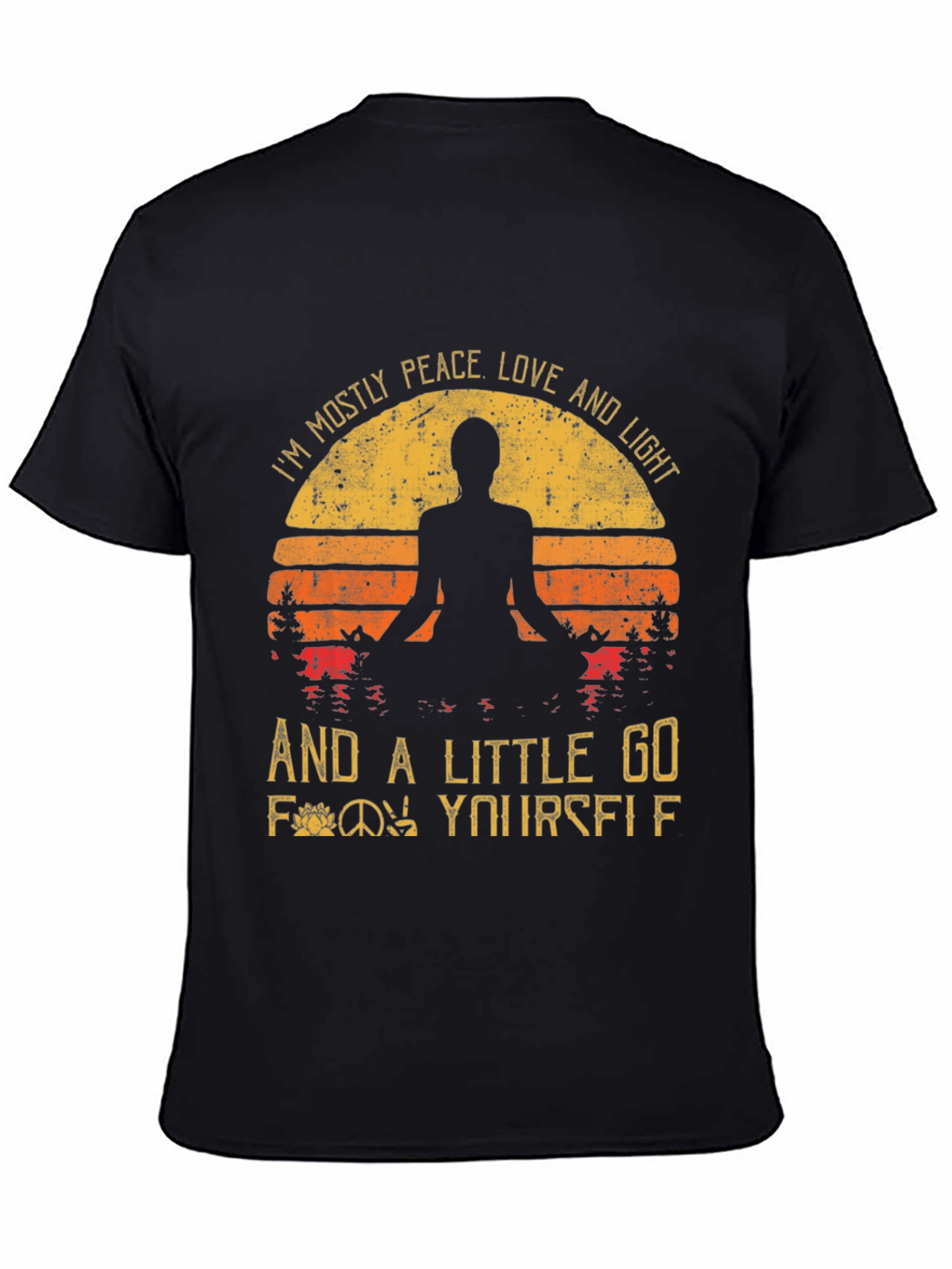 Peace Love Light Graphic T-Shirt - Yoga Inspired