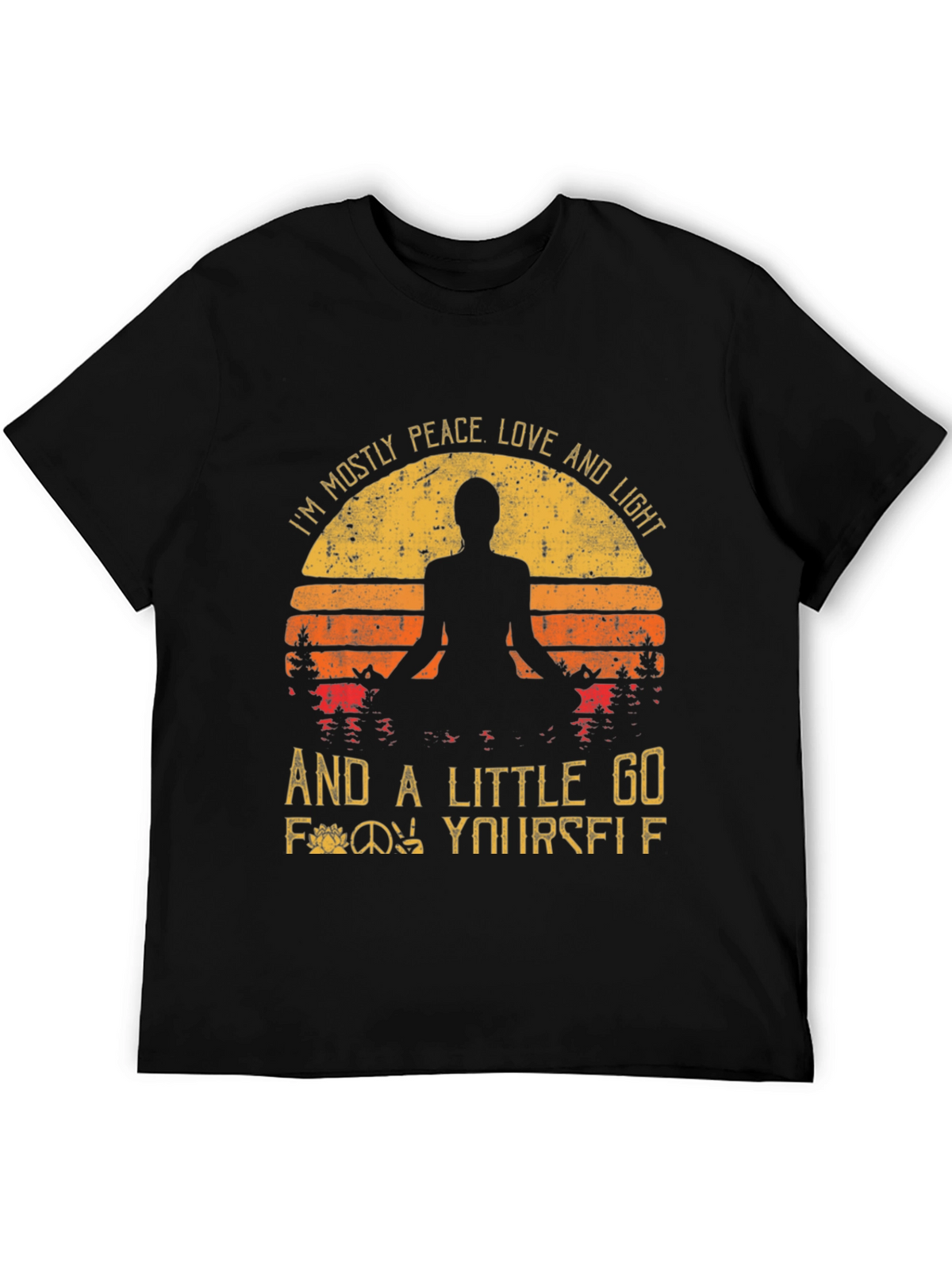 Peace Love Light Graphic T-Shirt - Yoga Inspired