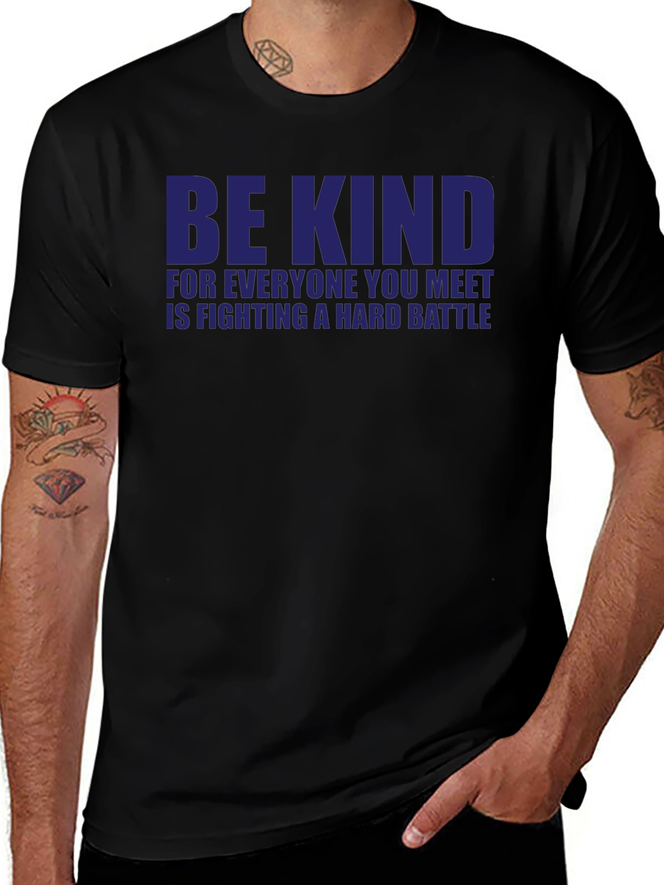 Be Kind Black Graphic Tee Shirt