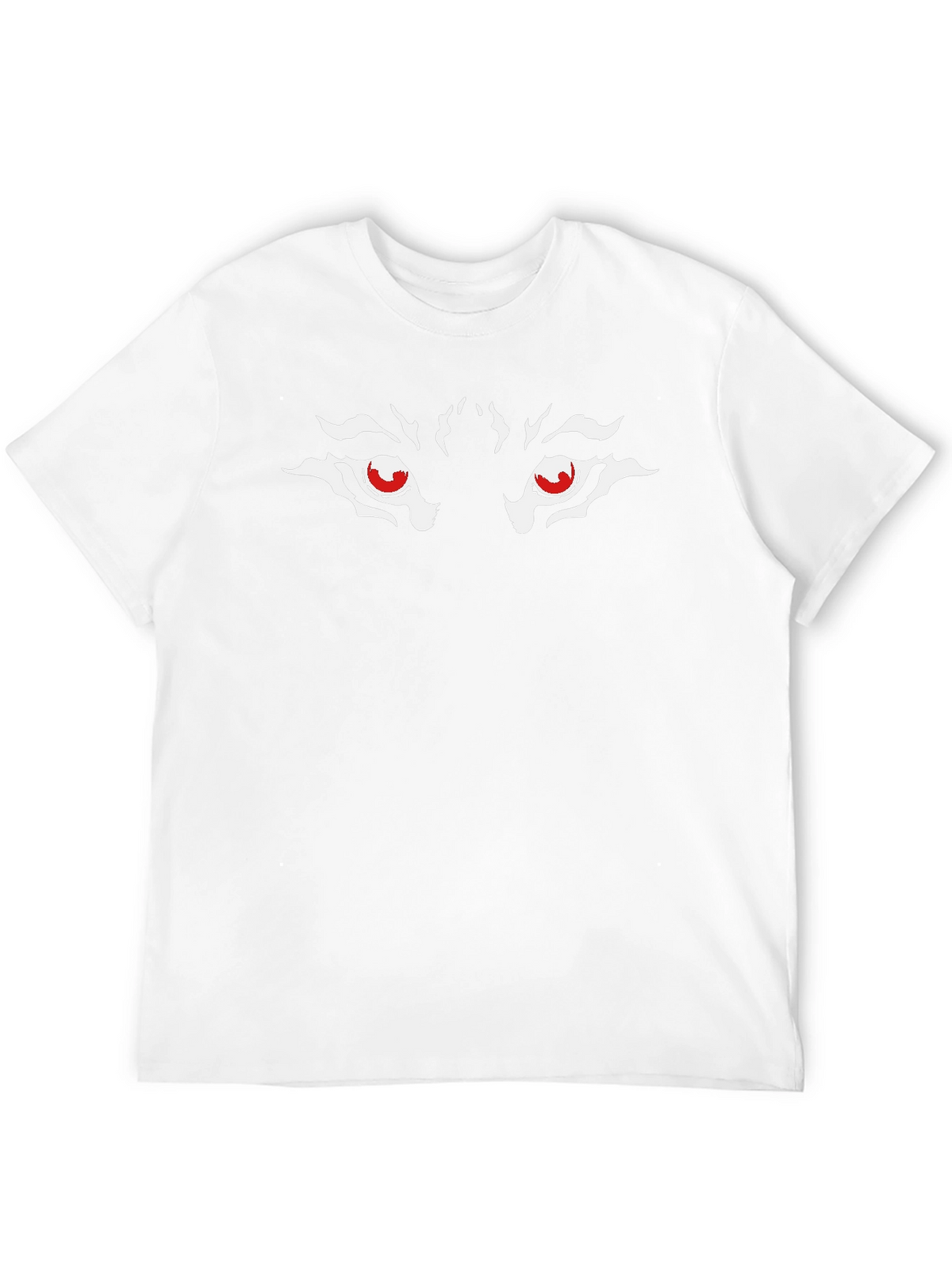 Mens Black Wolf Eyes Graphic T-Shirt