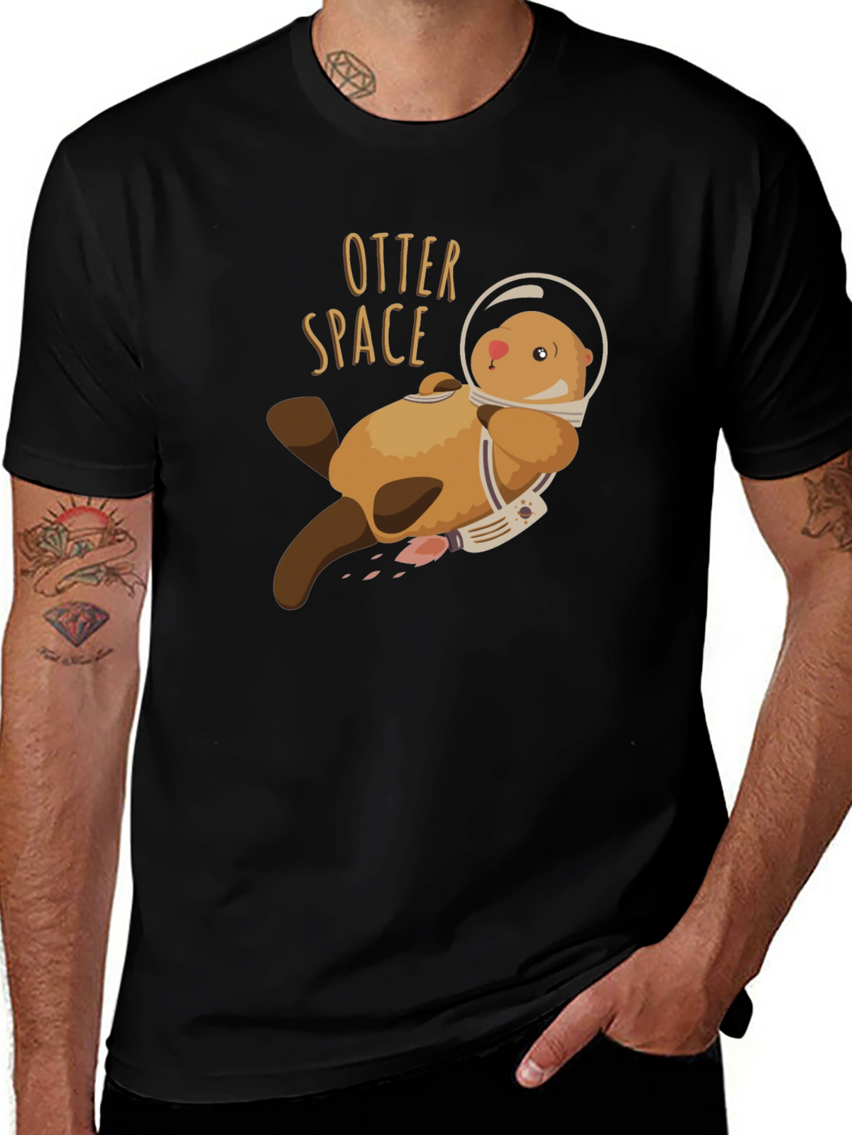 Otter Space T-Shirt - Cute Astronaut Animal Tee