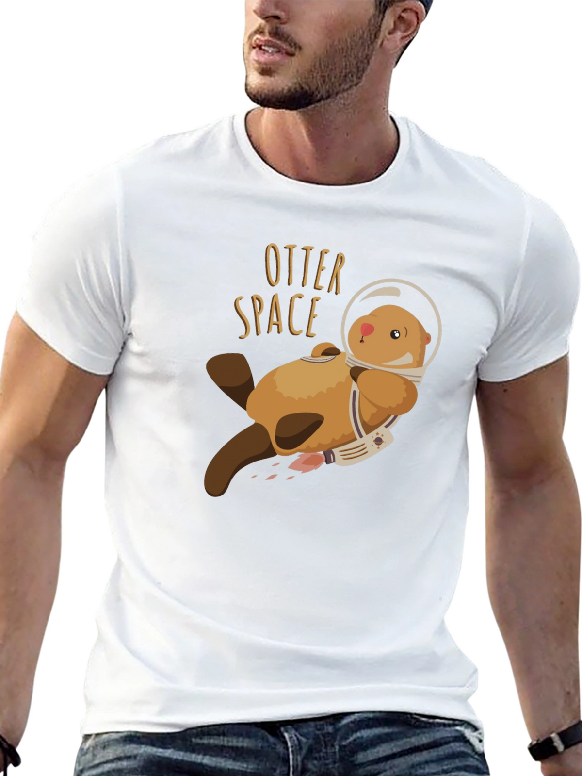 Otter Space T-Shirt - Cute Astronaut Animal Tee