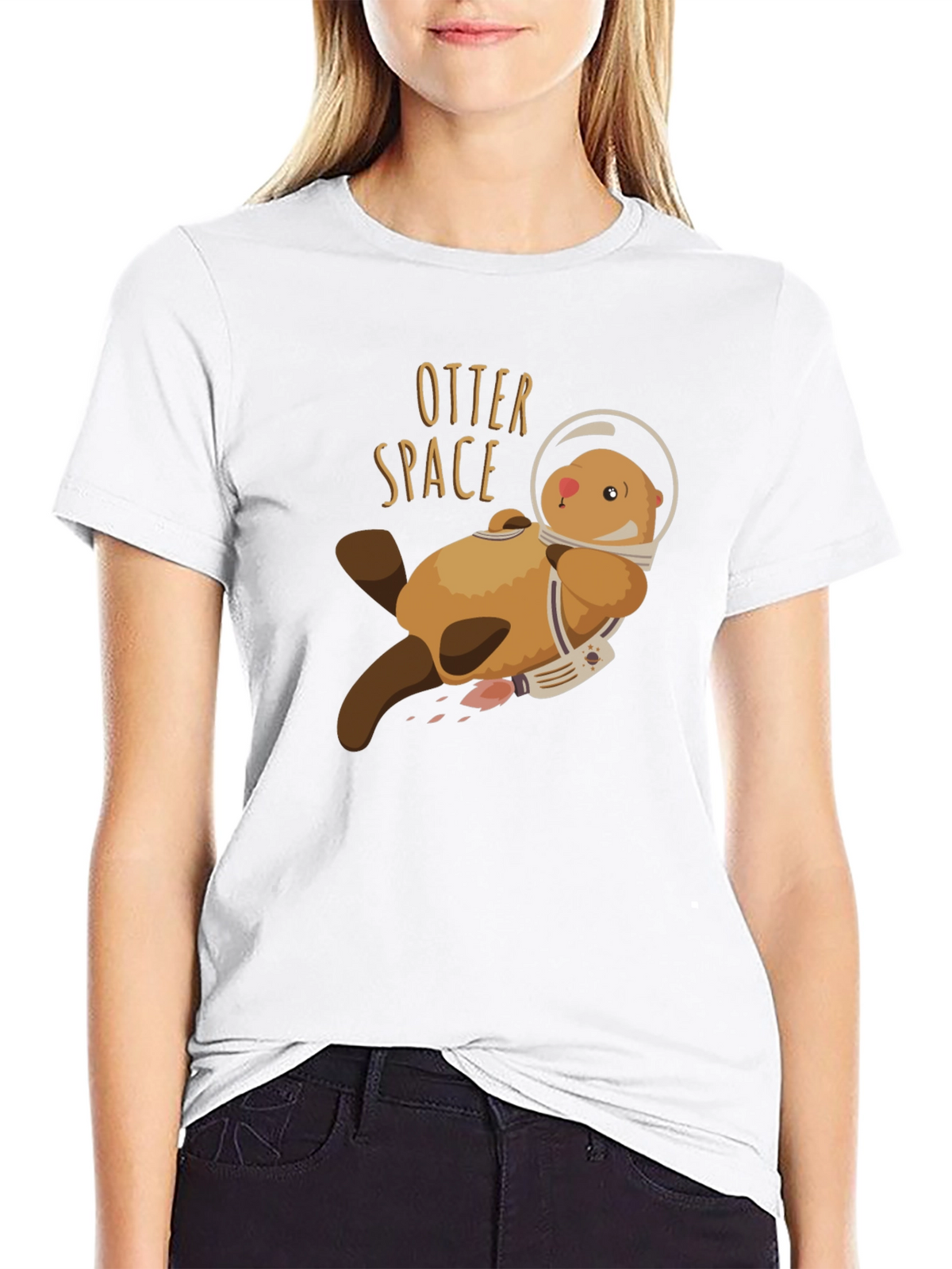 Otter Space T-Shirt - Cute Astronaut Animal Tee