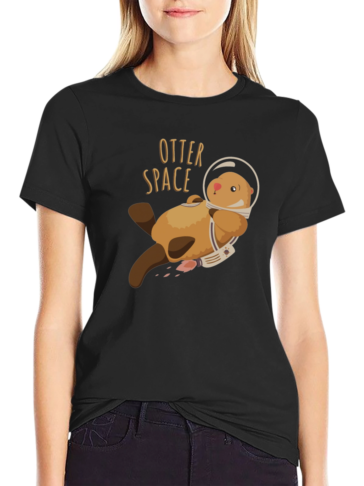 Otter Space T-Shirt - Cute Astronaut Animal Tee