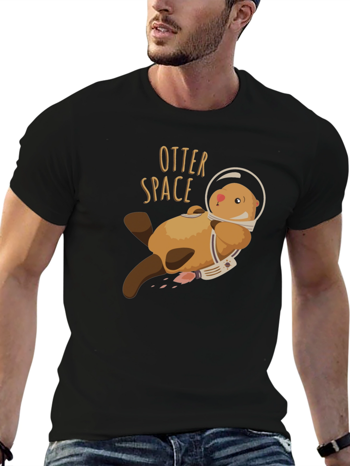 Otter Space T-Shirt - Cute Astronaut Animal Tee