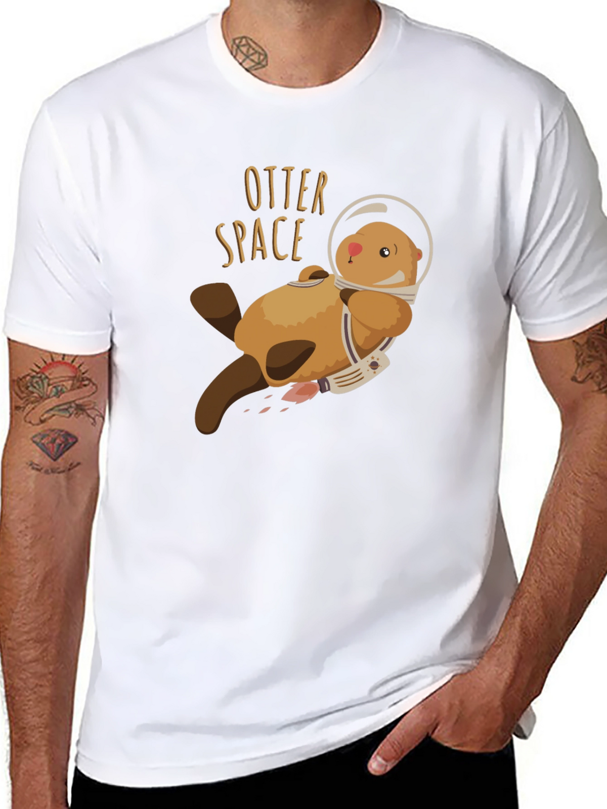 Otter Space T-Shirt - Cute Astronaut Animal Tee