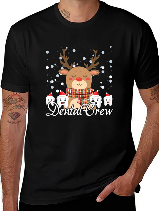 Dental Crew Christmas Reindeer Graphic Tee