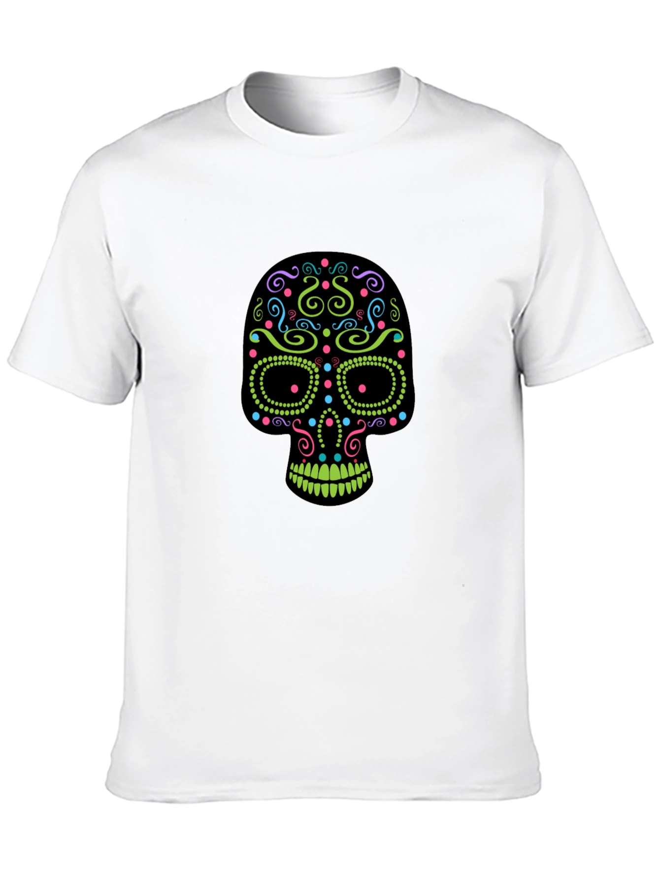 Sugar Skull Graphic T-Shirt - Black