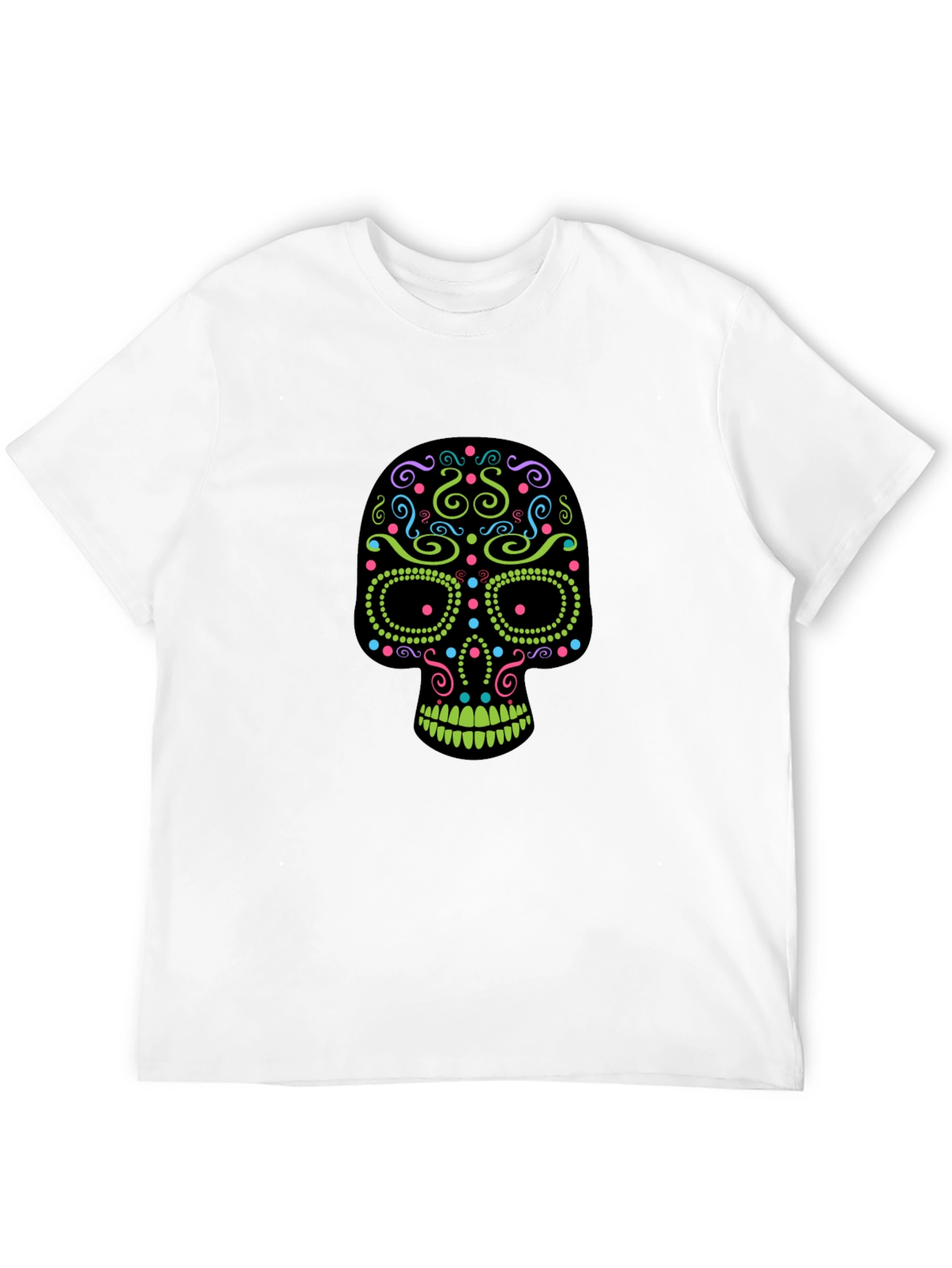 Sugar Skull Graphic T-Shirt - Black