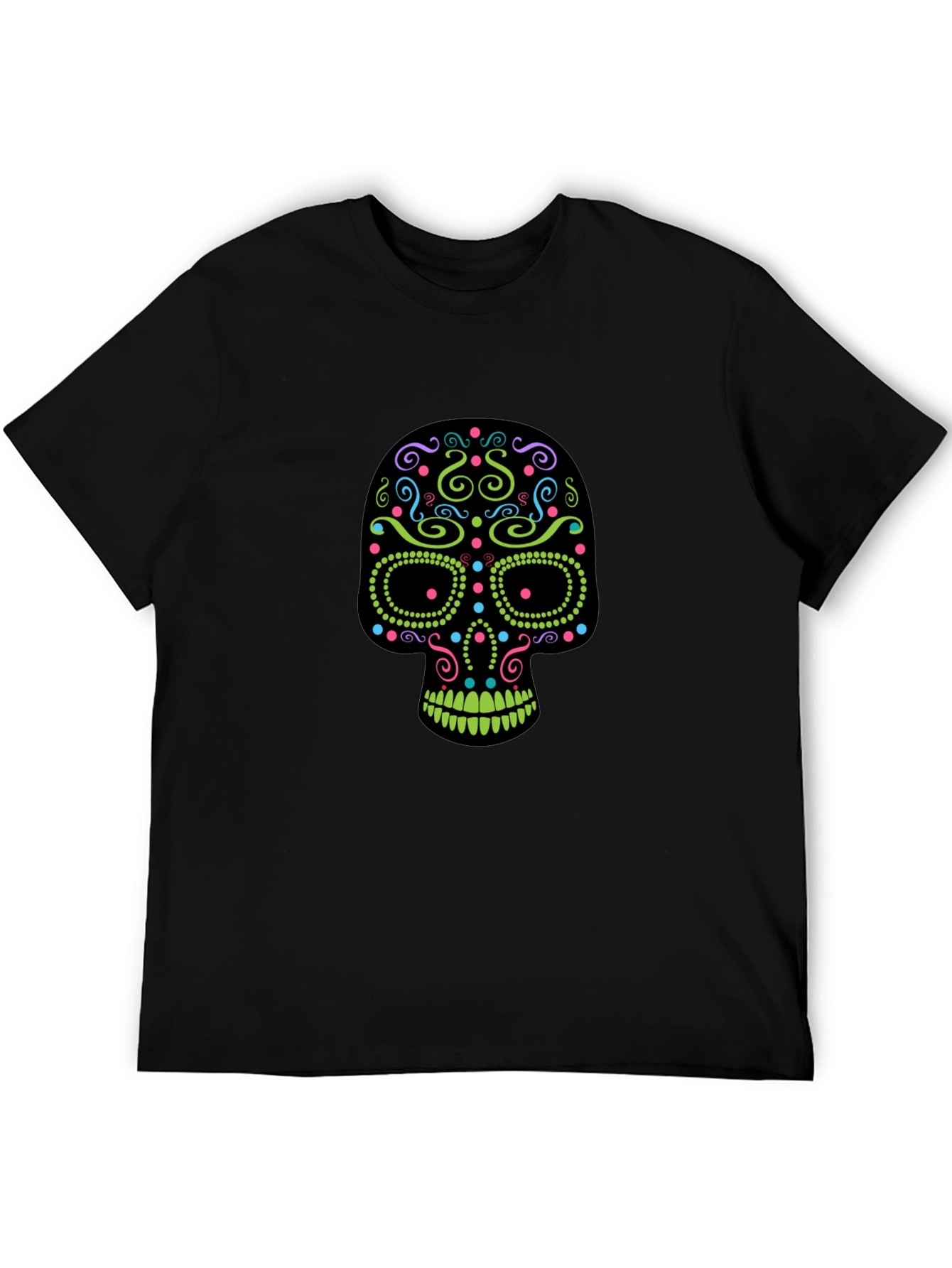 Sugar Skull Graphic T-Shirt - Black