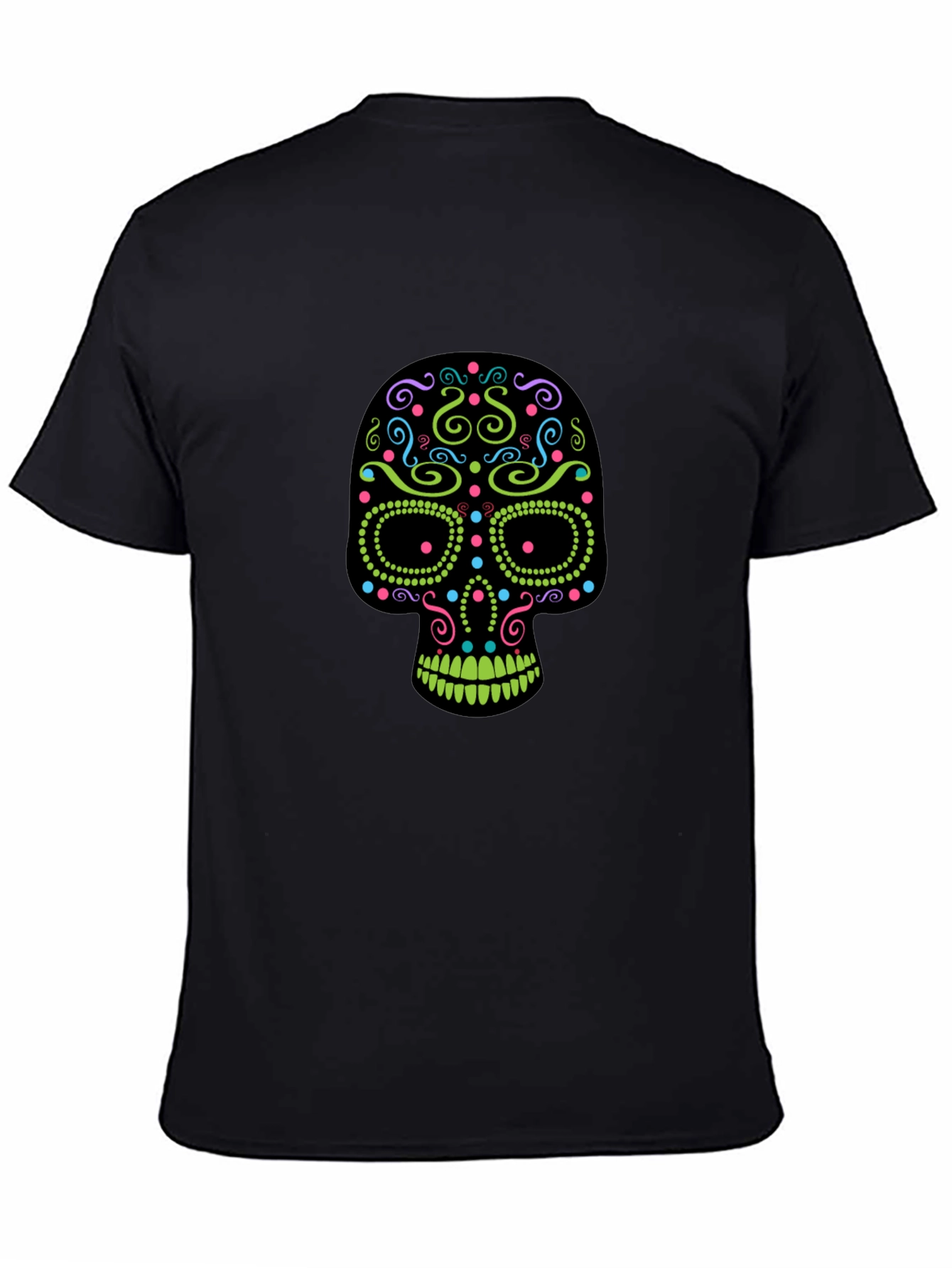 Sugar Skull Graphic T-Shirt - Black