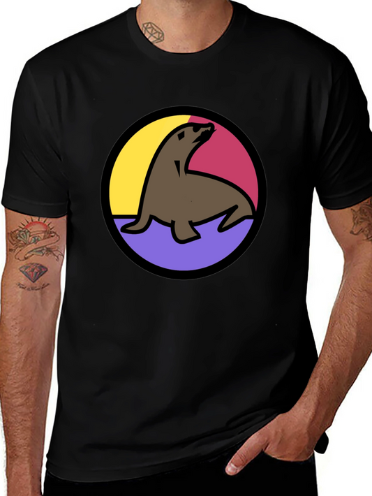 Seal Graphic Tee - Black Unisex T-Shirt
