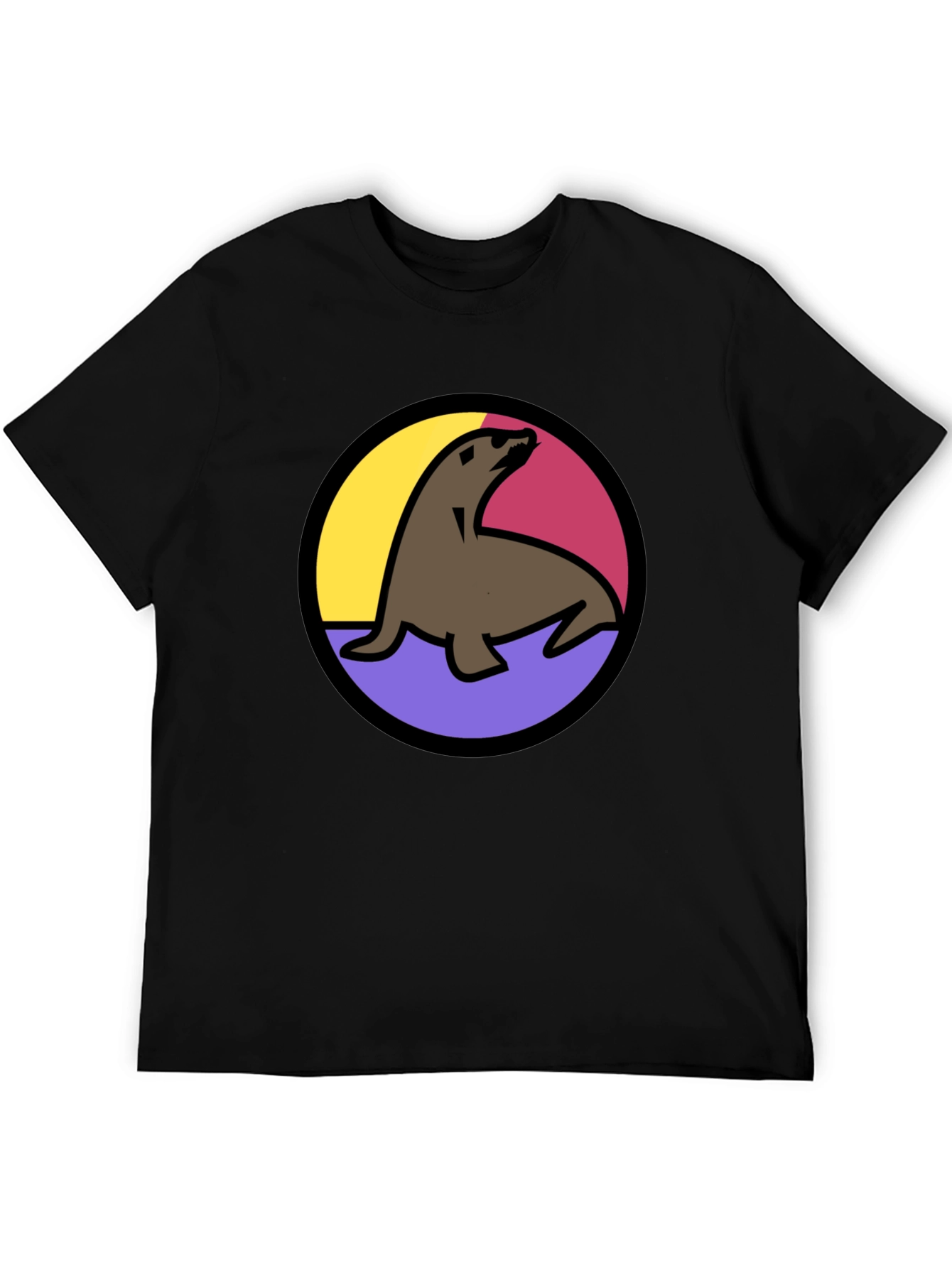 Seal Graphic Tee - Black Unisex T-Shirt