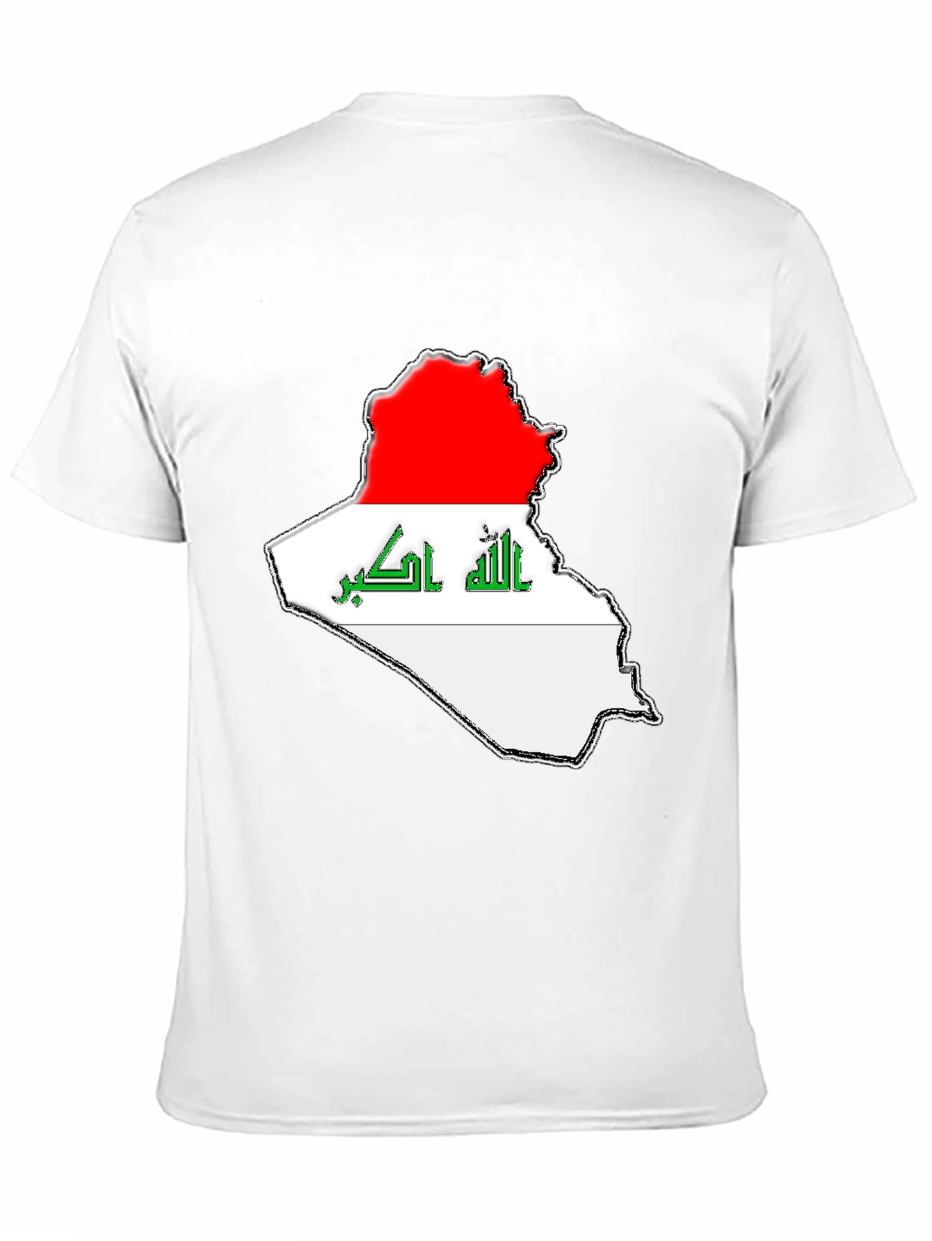 Iraq Flag Map T-Shirt - Black Graphic Tee