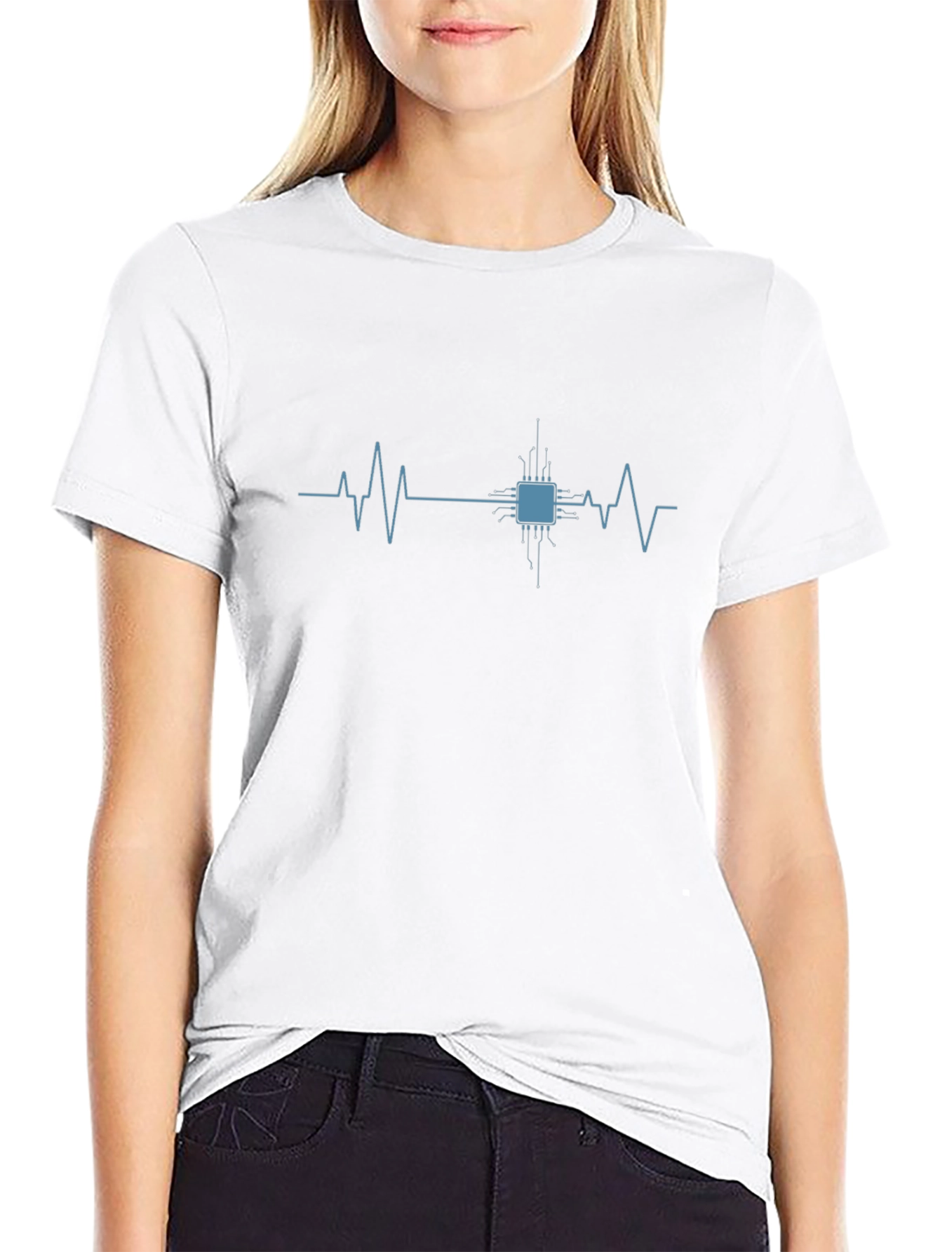 Circuit Heartbeat T-Shirt - Tech Enthusiast Style