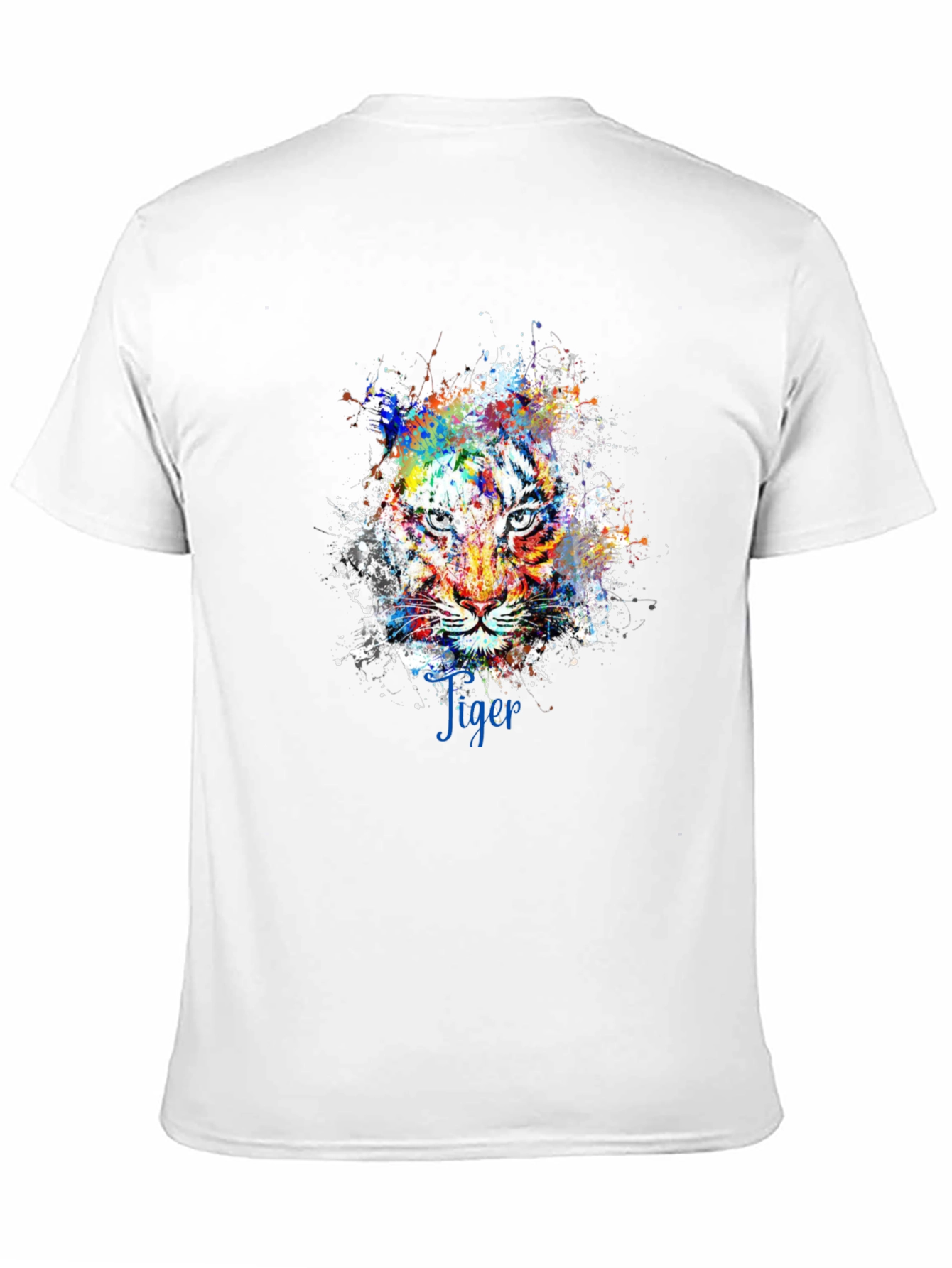 Mens Black Tiger Splash Graphic Tee