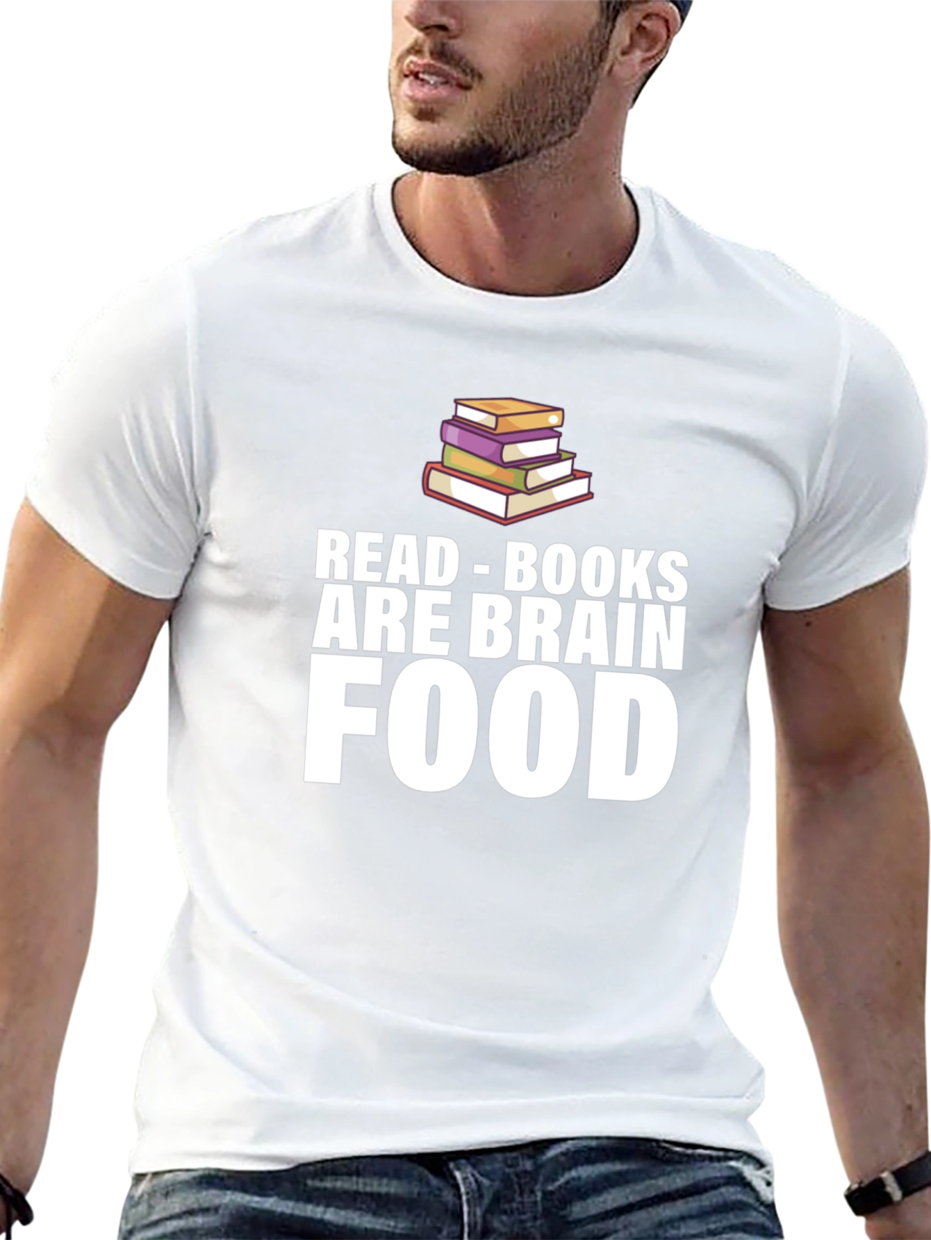 Read Books Are Brain Food Graphic Tee