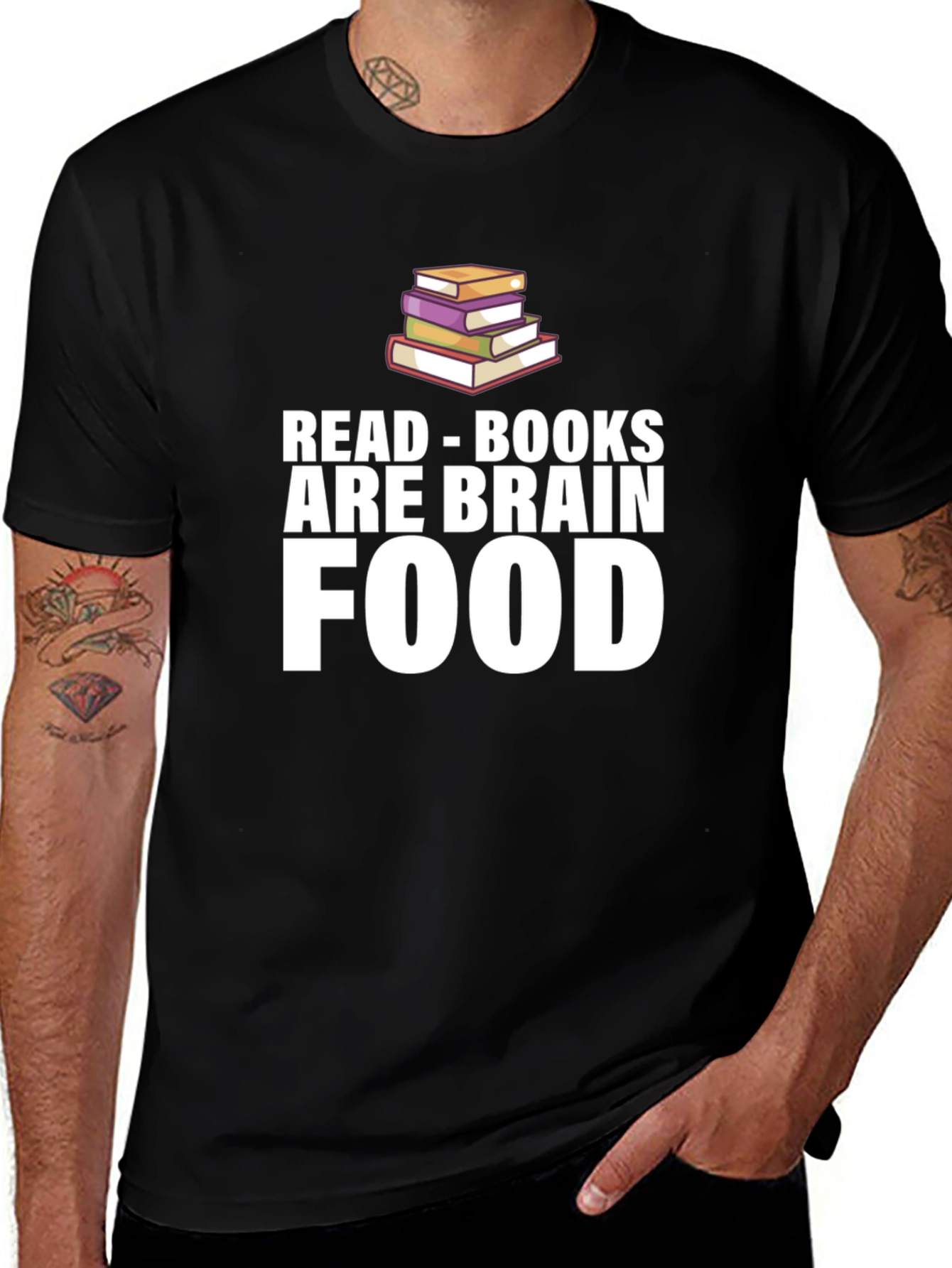 Read Books Are Brain Food Graphic Tee