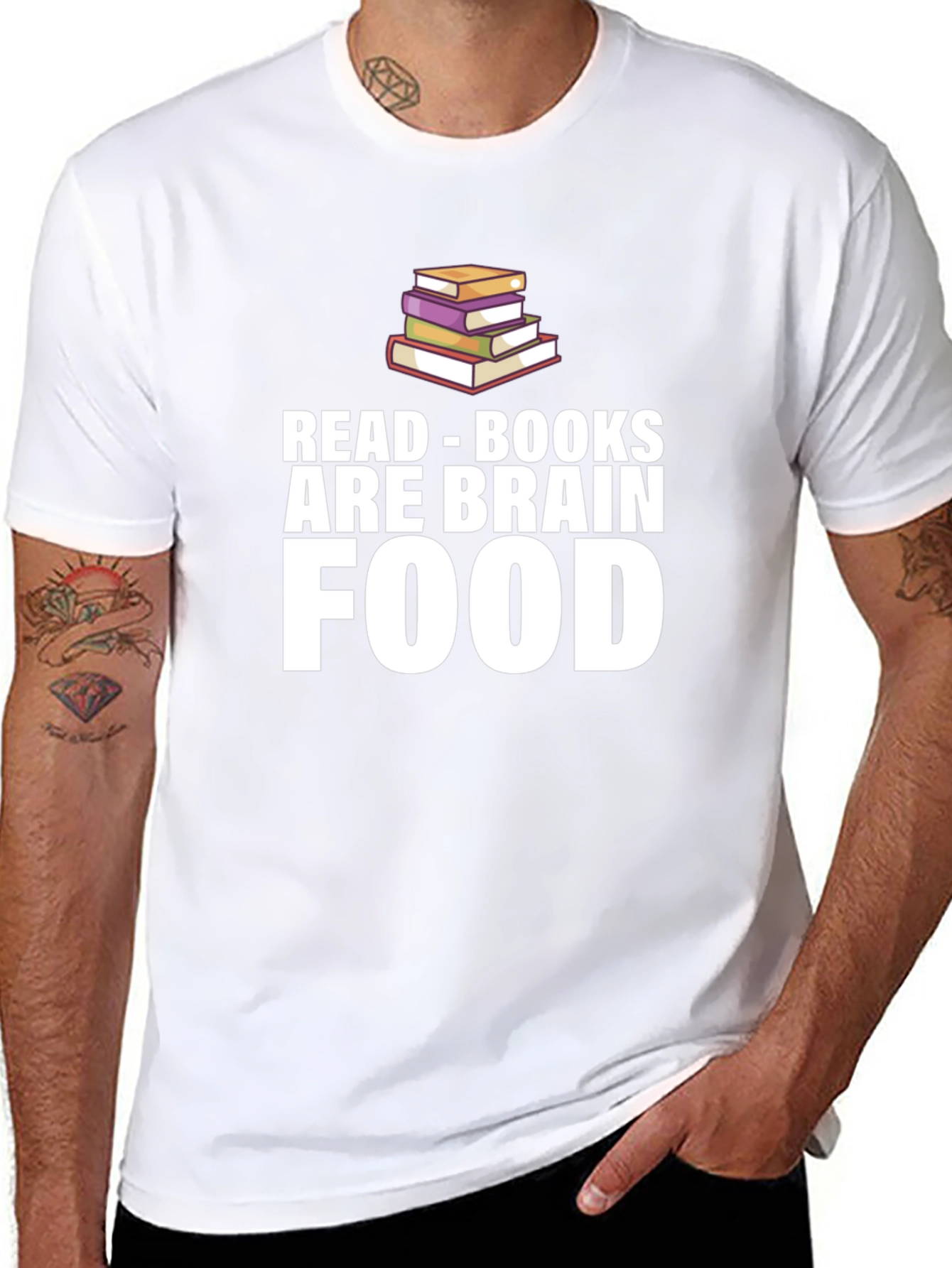 Read Books Are Brain Food Graphic Tee