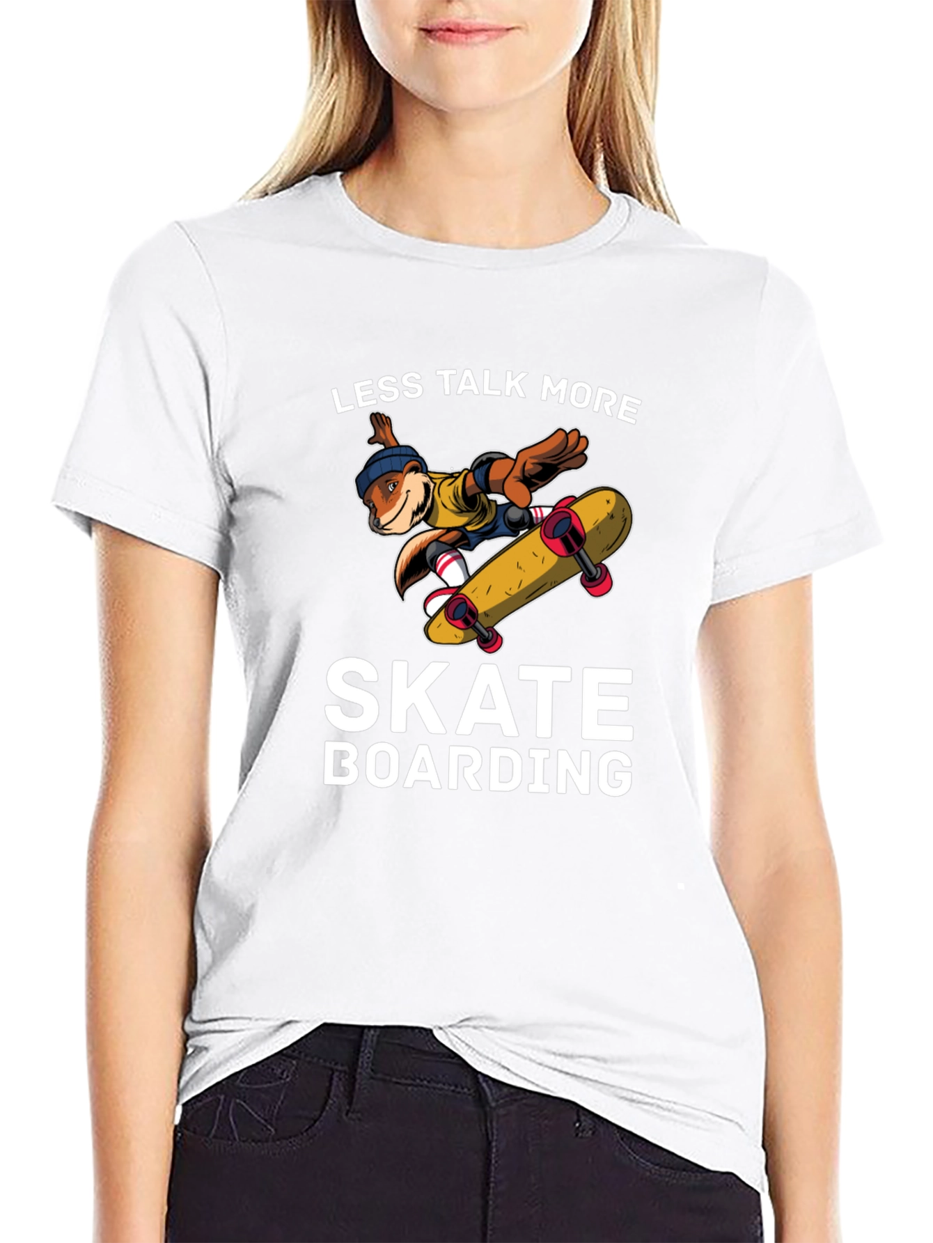 Skateboarding Beaver Black T-Shirt