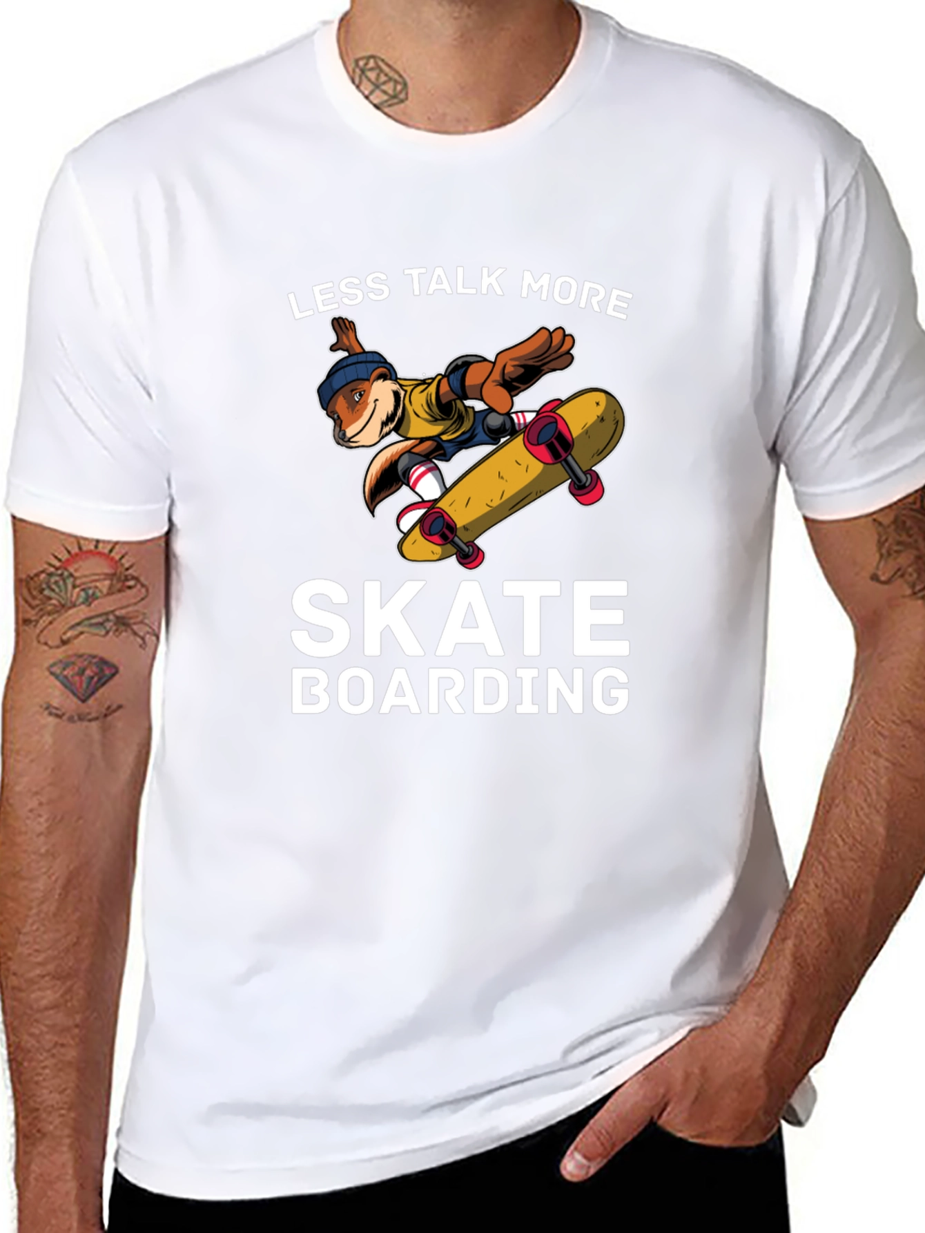 Skateboarding Beaver Black T-Shirt