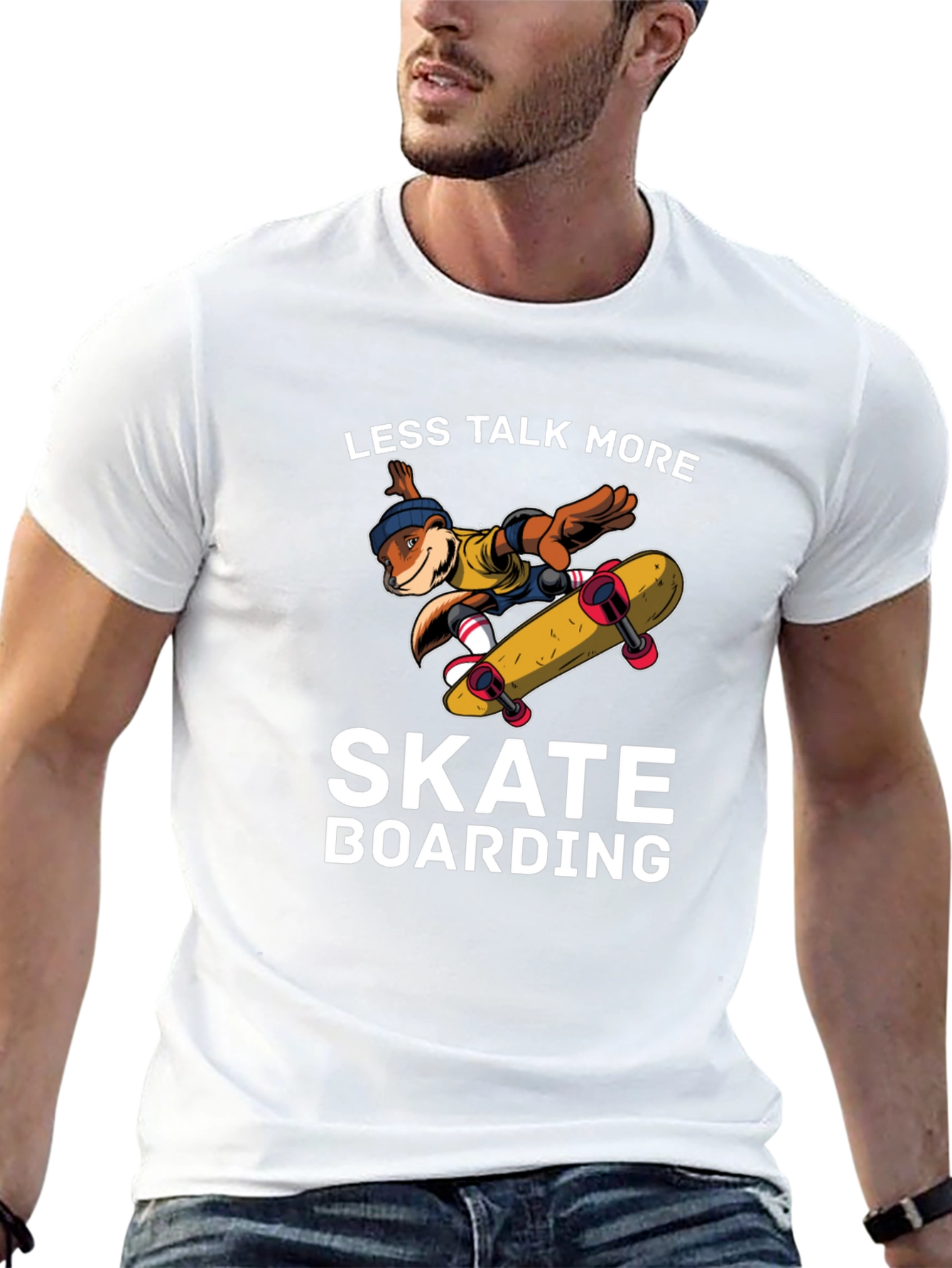Skateboarding Beaver Black T-Shirt