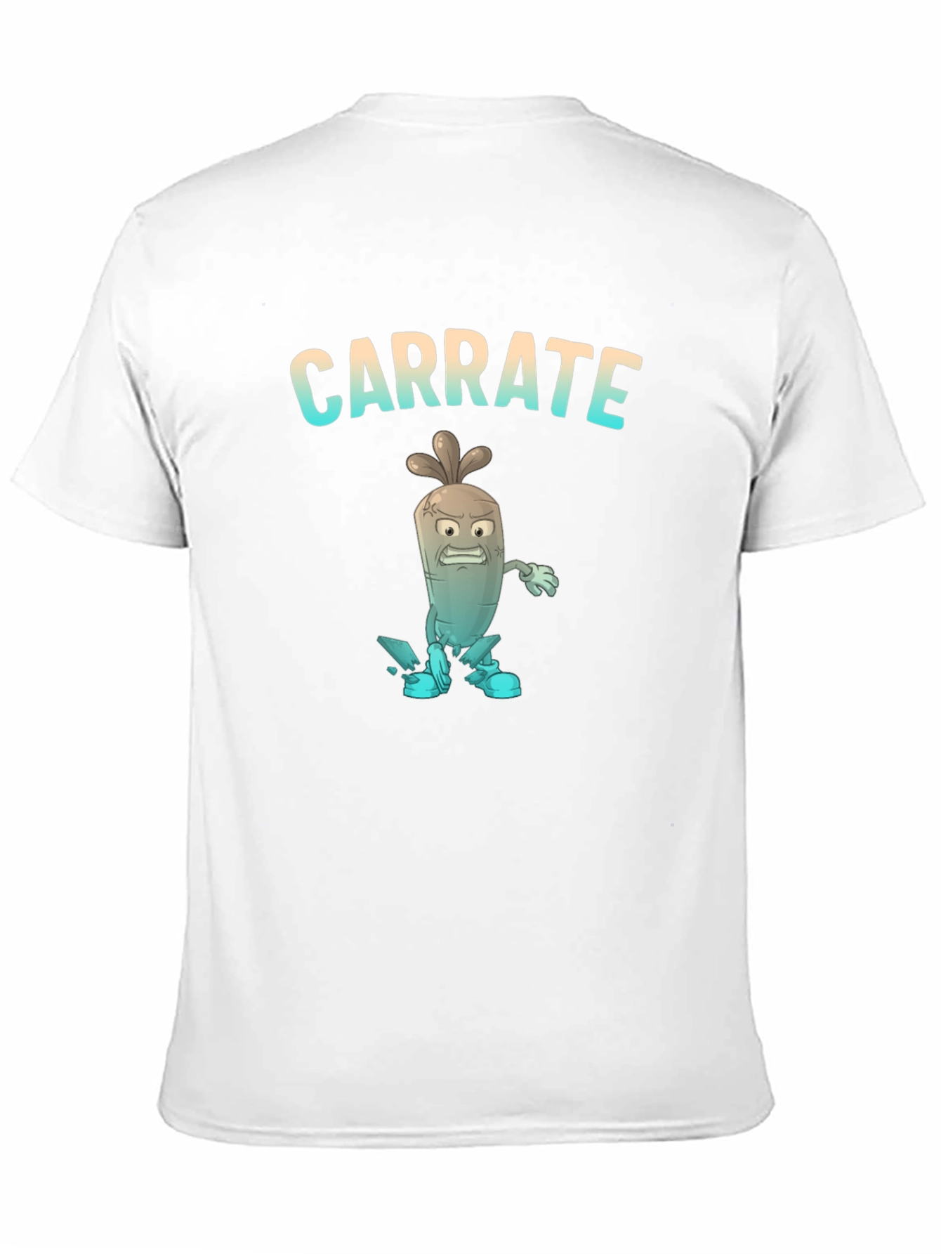 Carrate T-Shirt: Cartoon Carrot Karate Pun Tee
