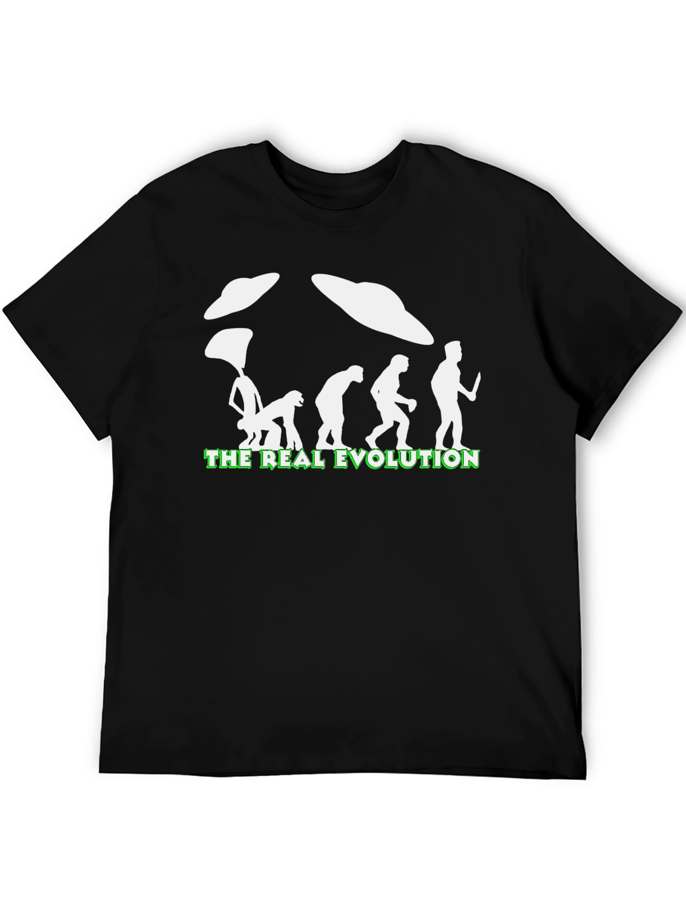 The Real Evolution UFO T-Shirt - Funny Graphic Tee