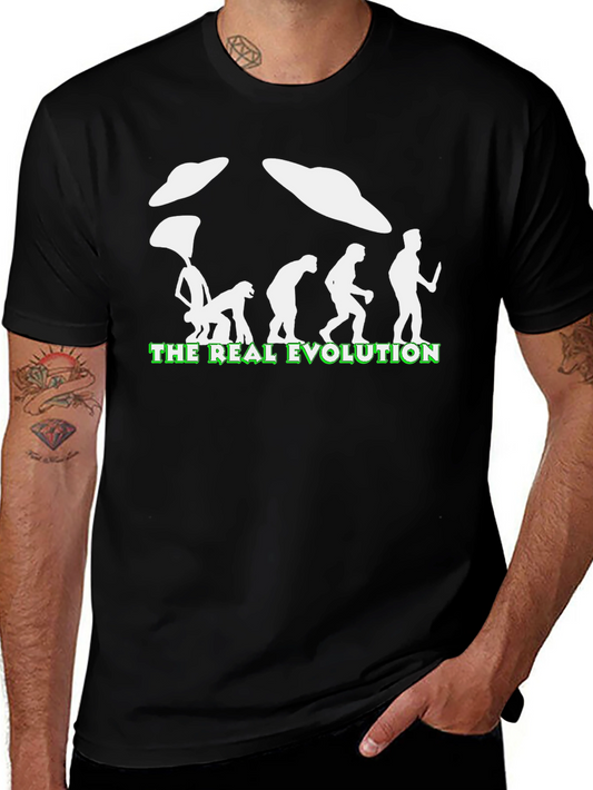 The Real Evolution UFO T-Shirt - Funny Graphic Tee