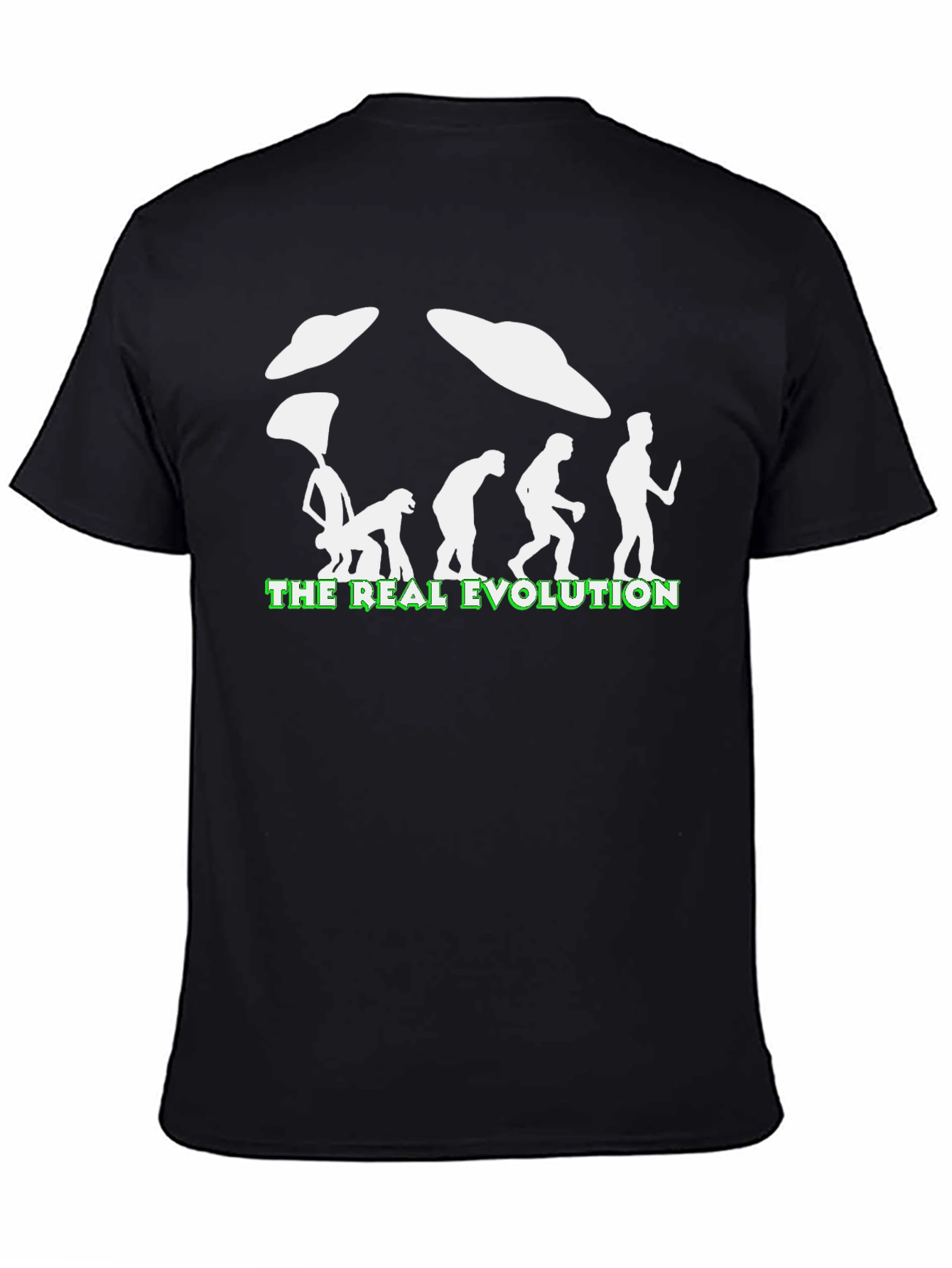 The Real Evolution UFO T-Shirt - Funny Graphic Tee